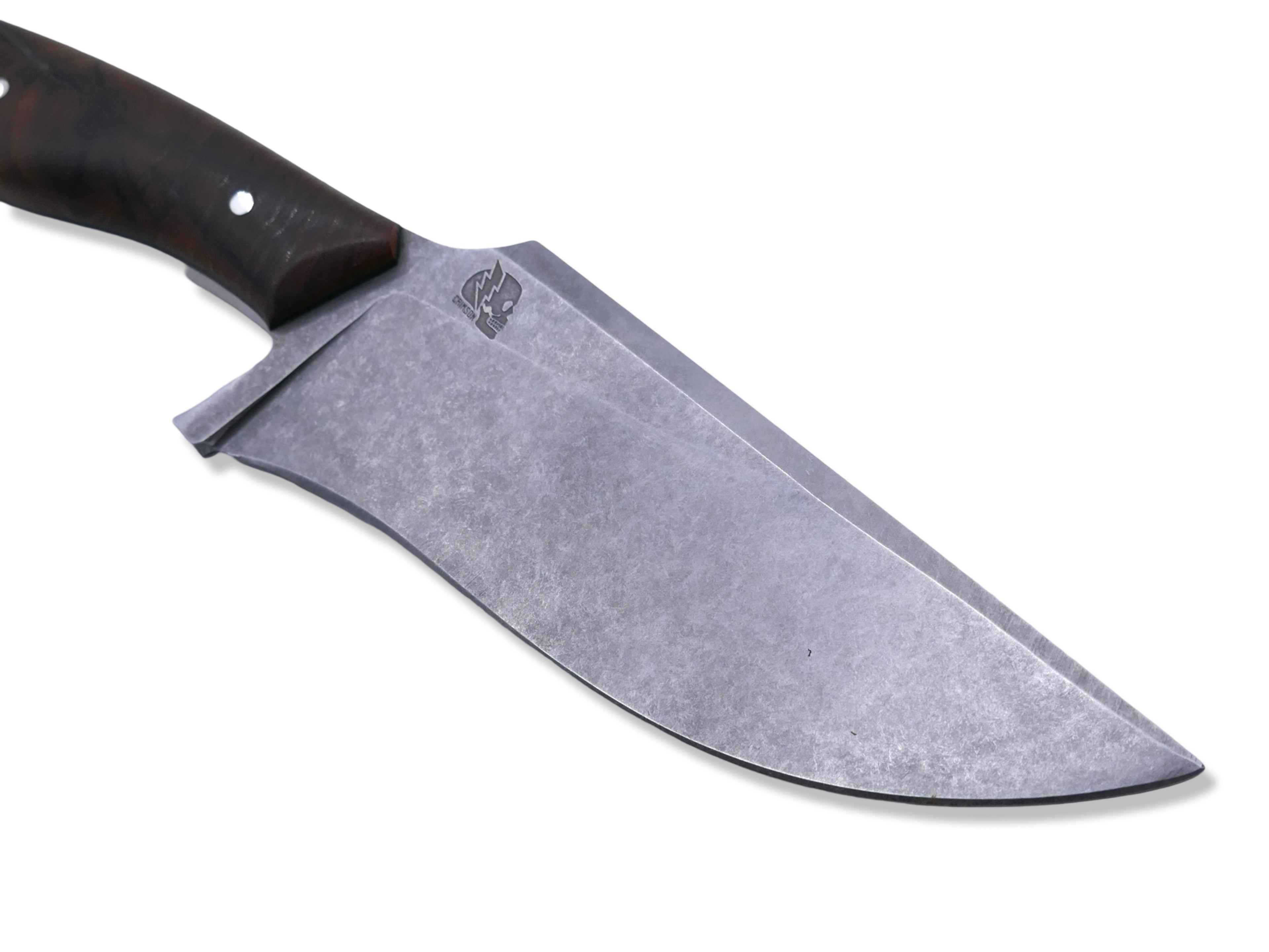 Destroyer - Stonewash / Zelkova Handle / Black G-10 Liner
