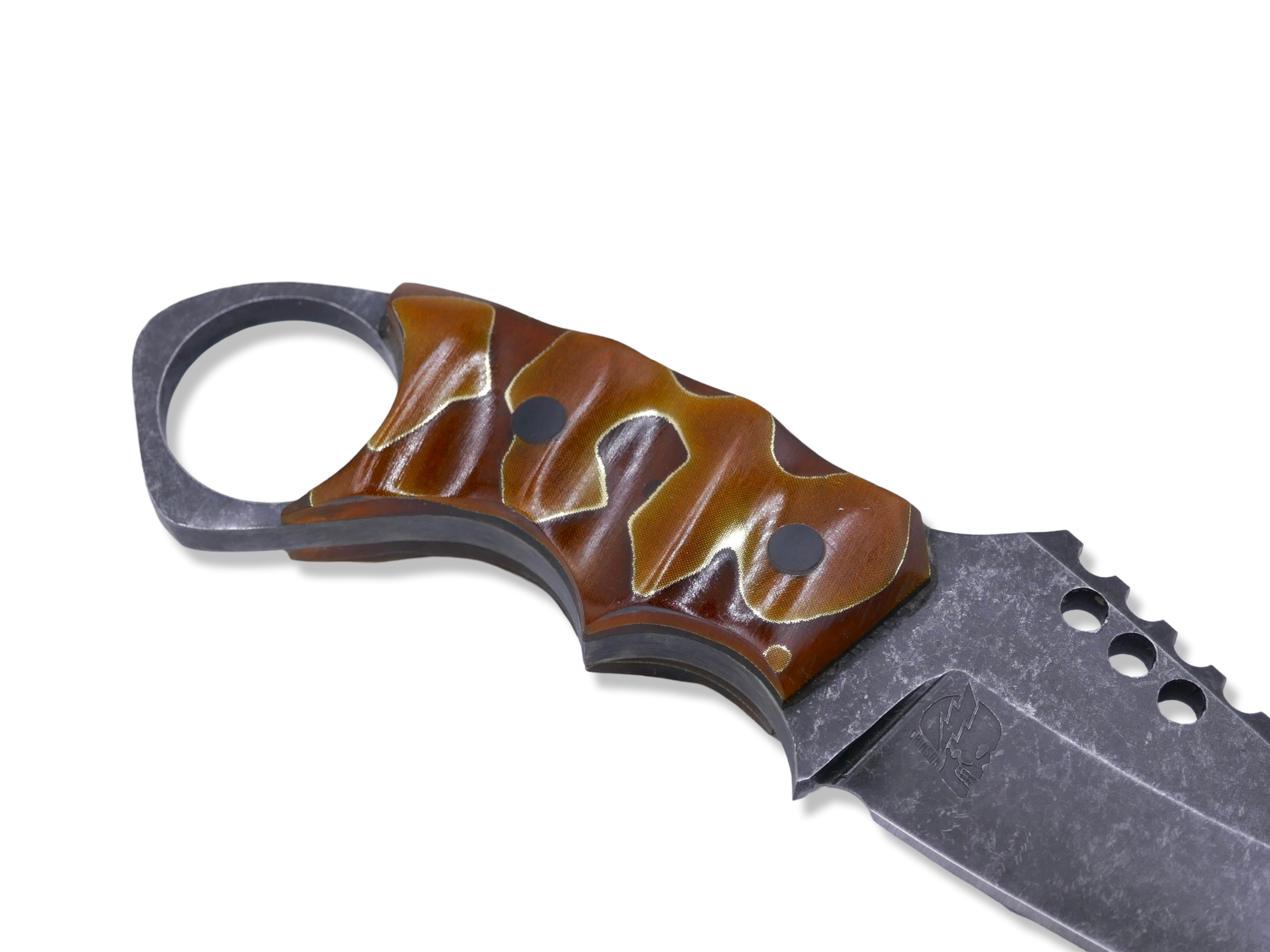 IRON WOLF - Dark Stonewash / Gold Raffir Handle