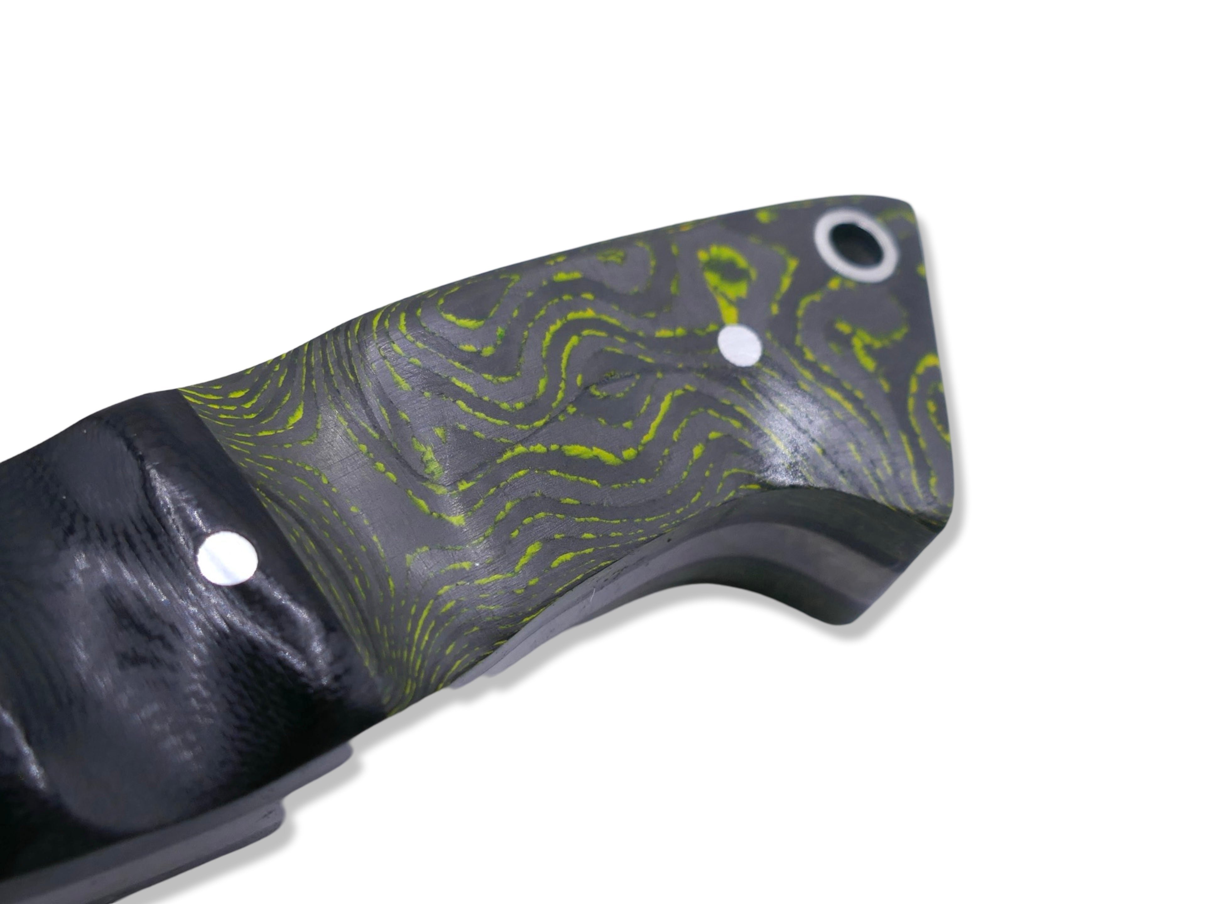 Reaper Custom 1 of 1 - Black Ops / Black G-10 / Camo Carbon Toxic Moss Handle