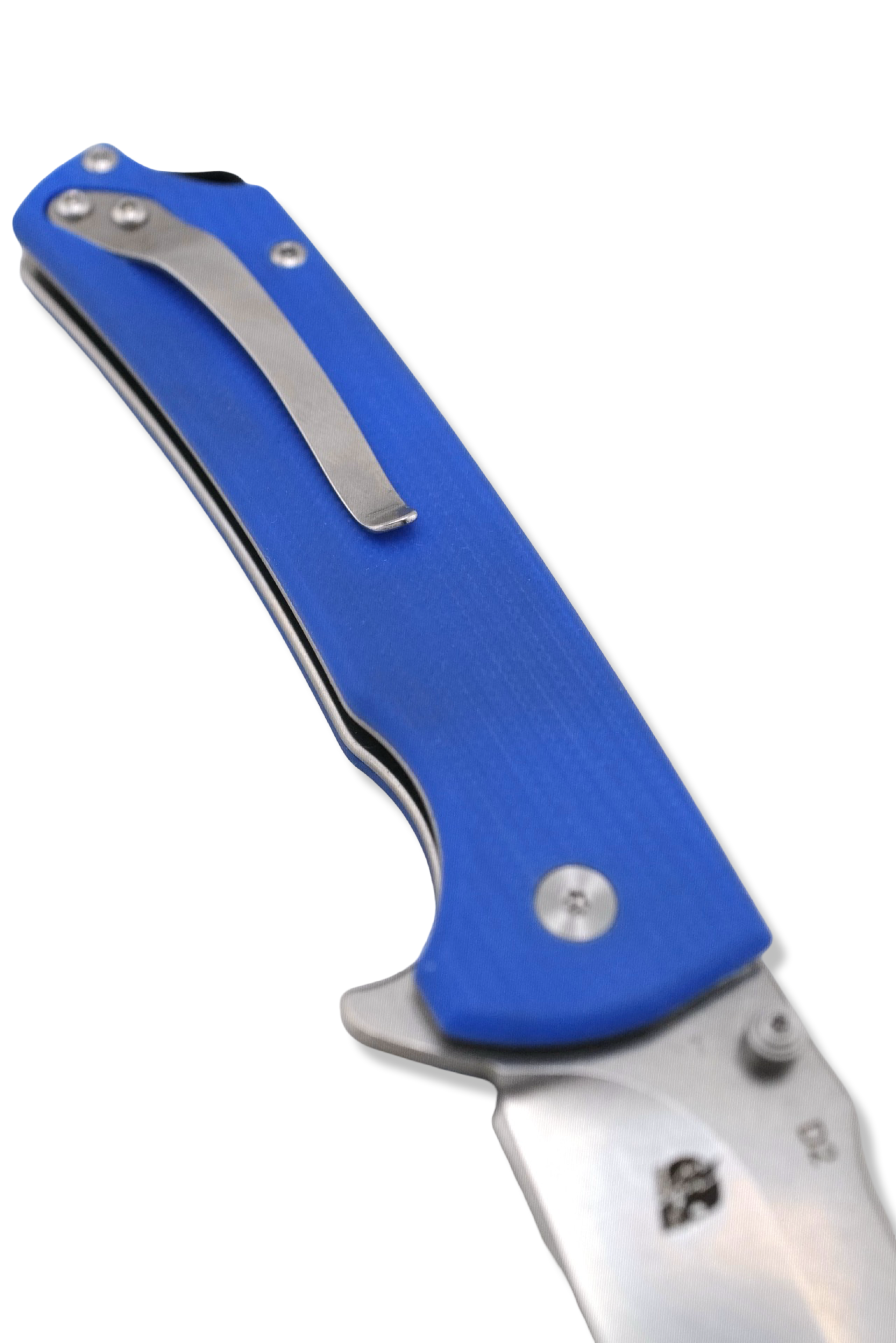 M5 Flipper Folder - Blue G-10 handle / Stonewash Finish