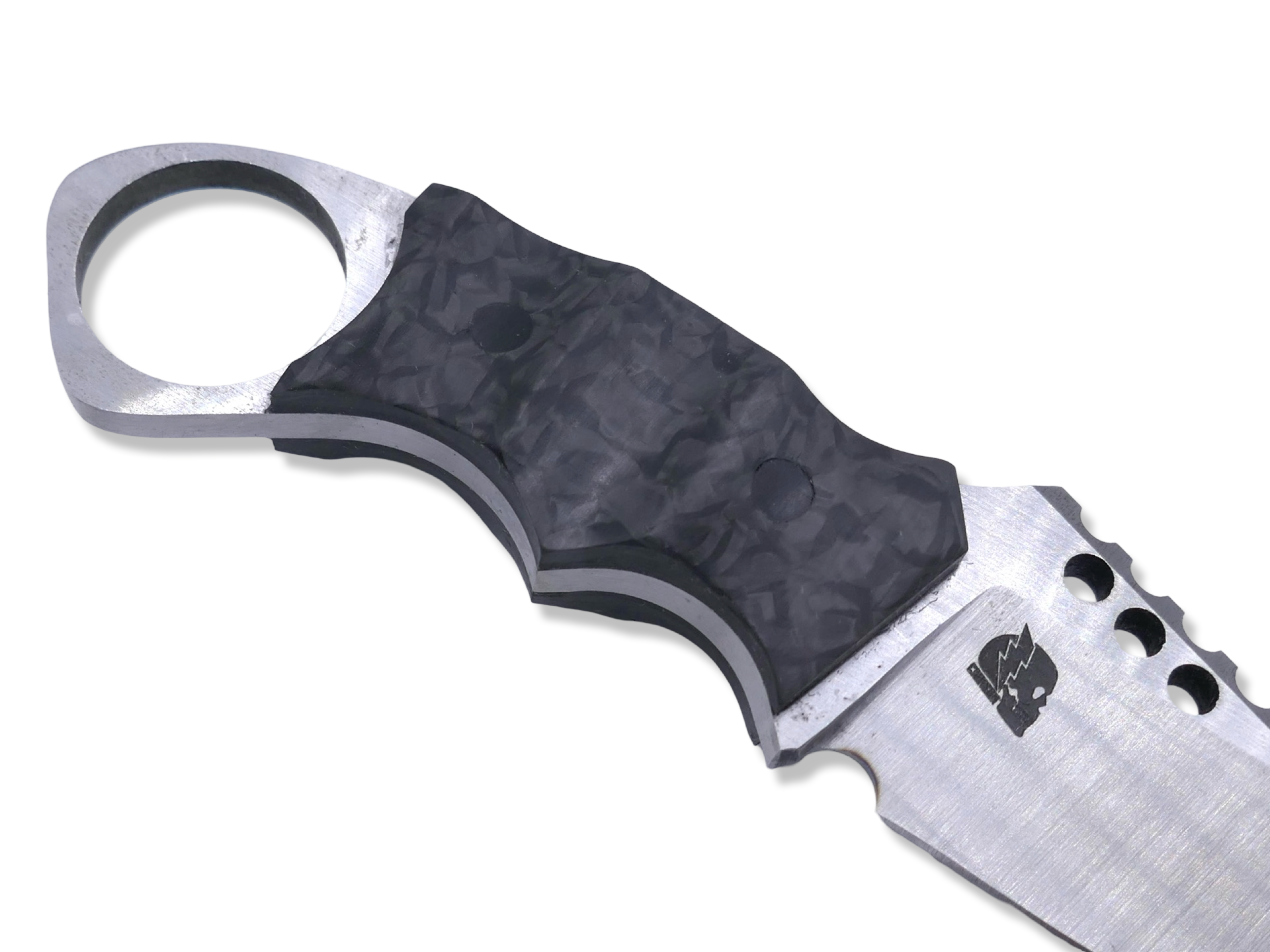 IRON WOLF Custom 1 of 1 - Satin Finish / Carbon Fiber Handle / Sheath Included