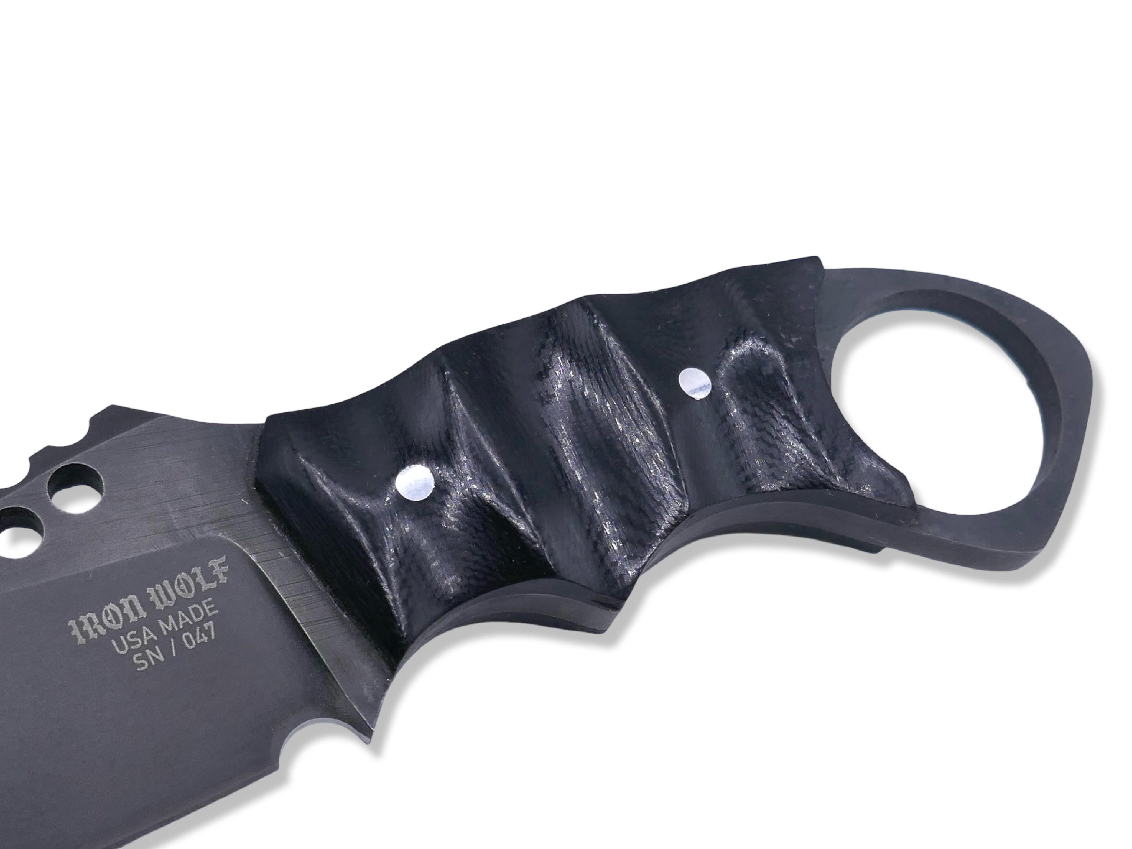 IRON WOLF - Black Ops / Black G-10 Handle