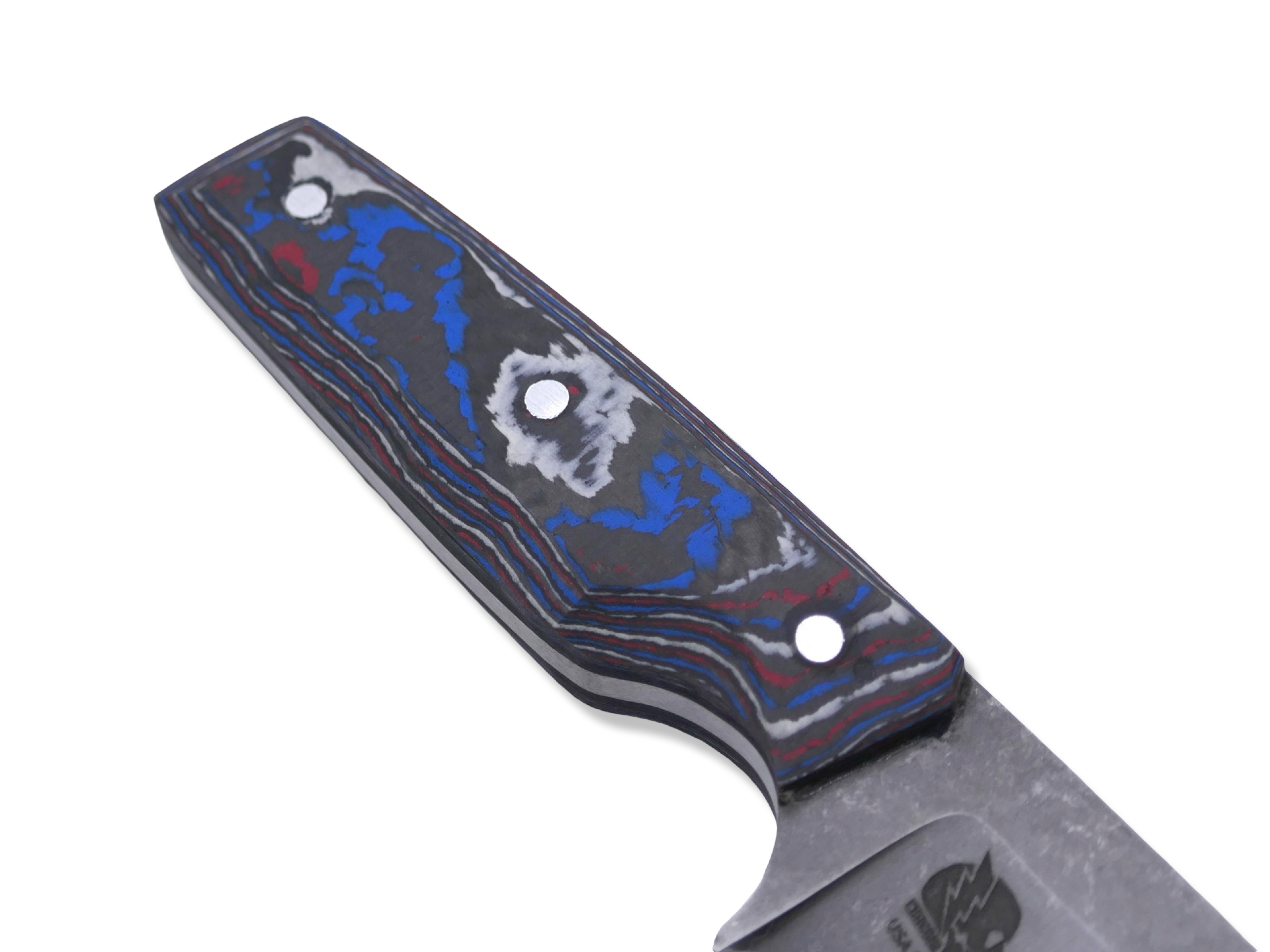 Roach 1 of 1 Custom Stainless - Light Stonewash / America Camo Carbon / Black G-10 Liner / SHEATH INCLUDED
