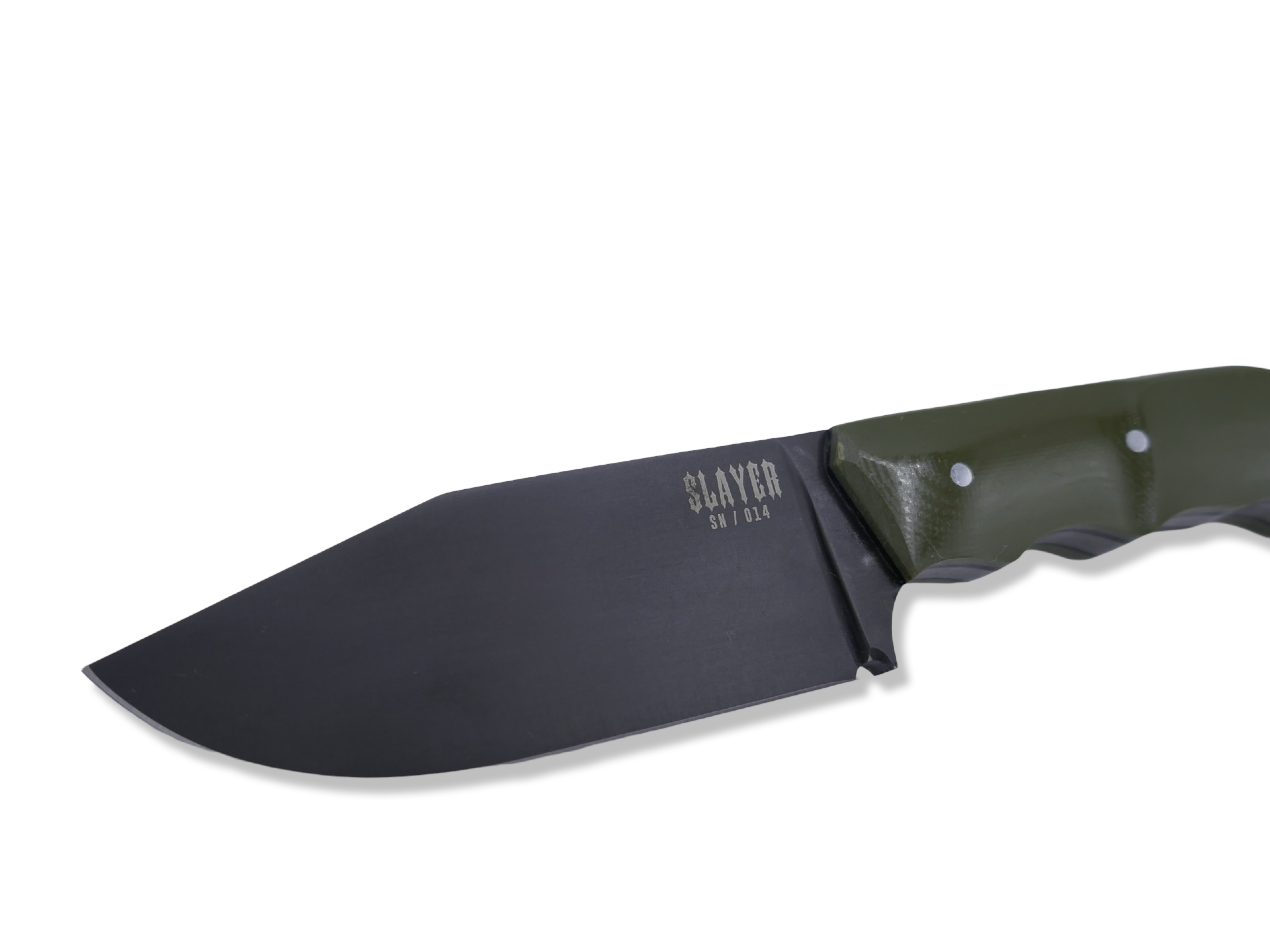 Slayer Mini Hollow Grind Custom - Black Ops / OD Green G-10 / Black G-10 Liner / Sheath Included
