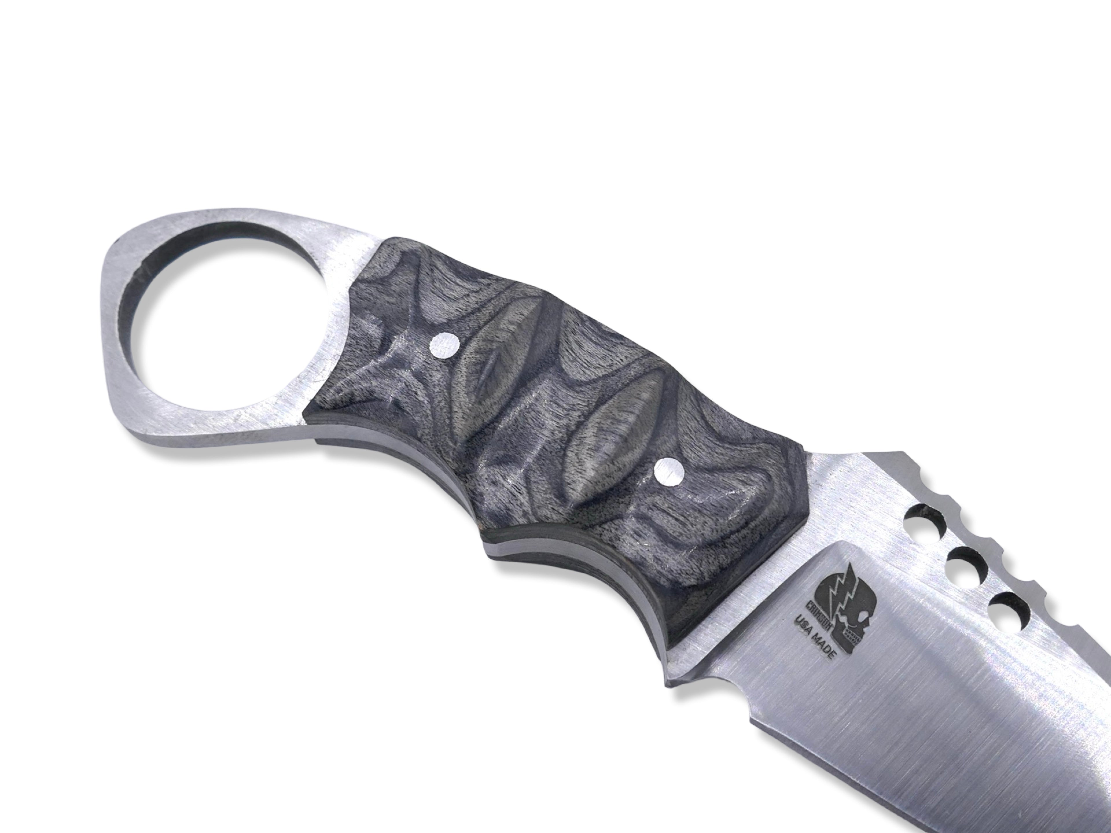 IRON WOLF Custom 1 of 1 - Satin Finish / Charcoal Wood Handle