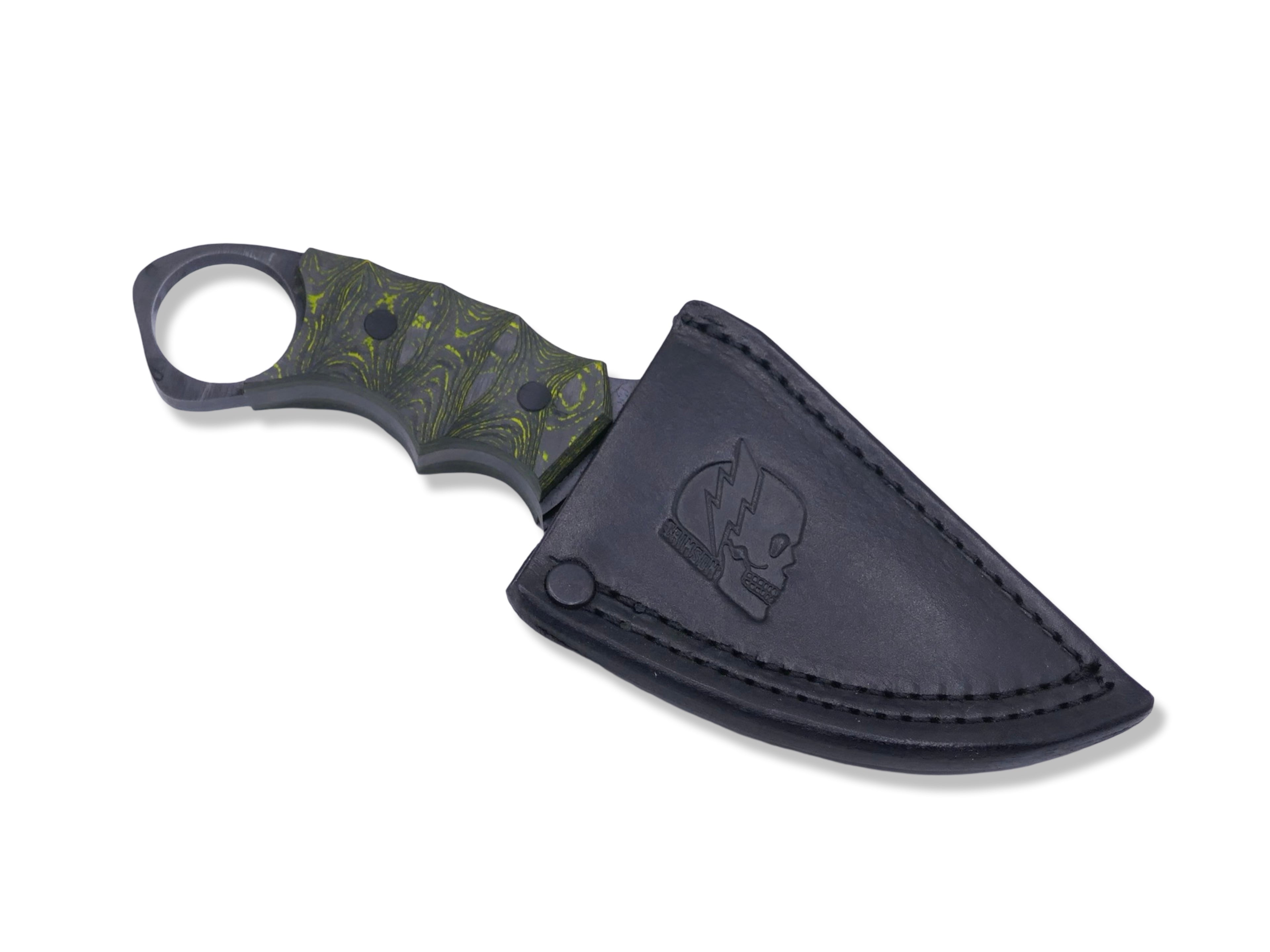 IRON WOLF Black Ops Custom 1 of 1 - Camo Carbon Toxic Moss + OD Green Liner / Carbon Fiber Pins