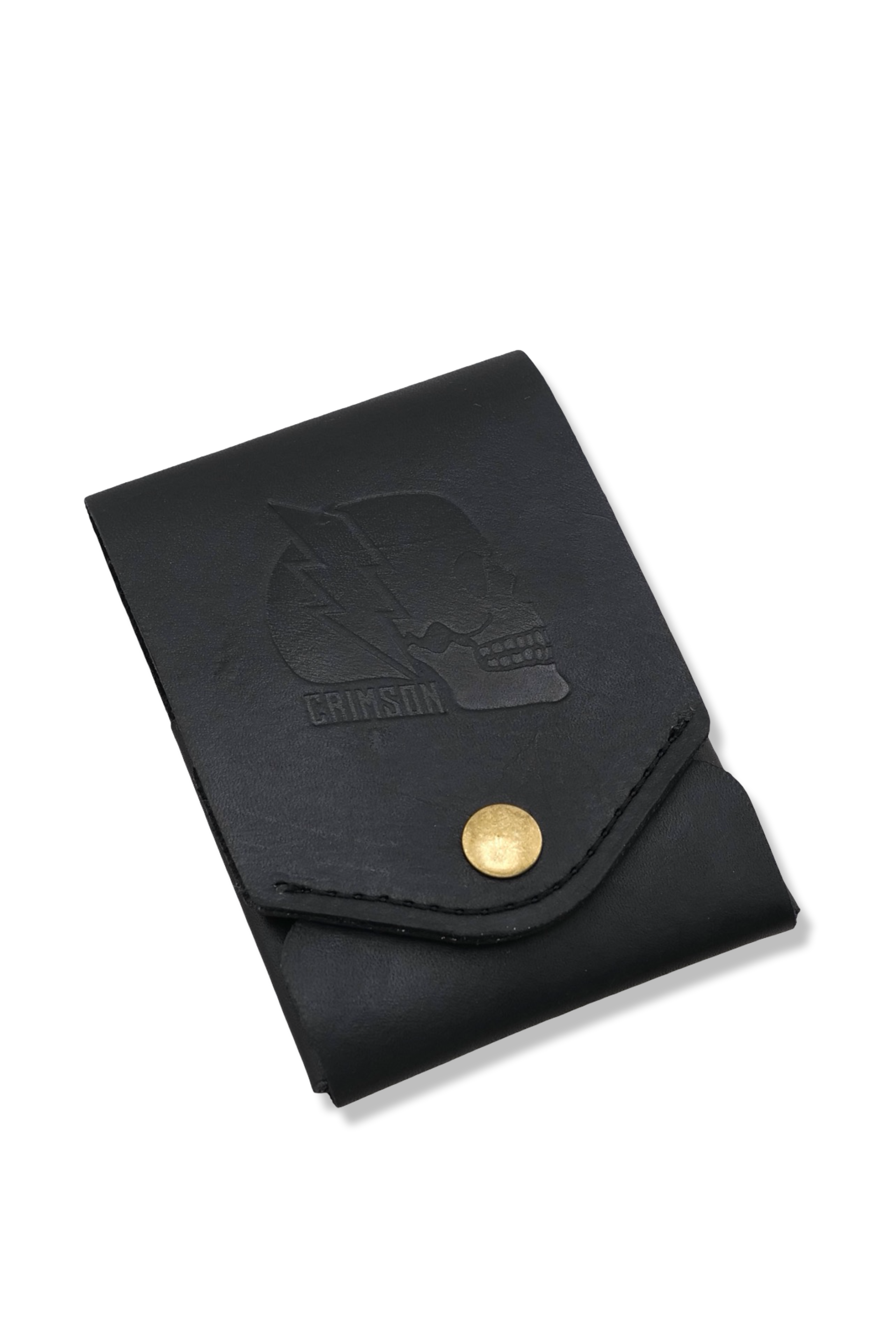 Crimson Blood Rider Wallet - Stealth Edition / Handmade Small Batch Leather Wallet