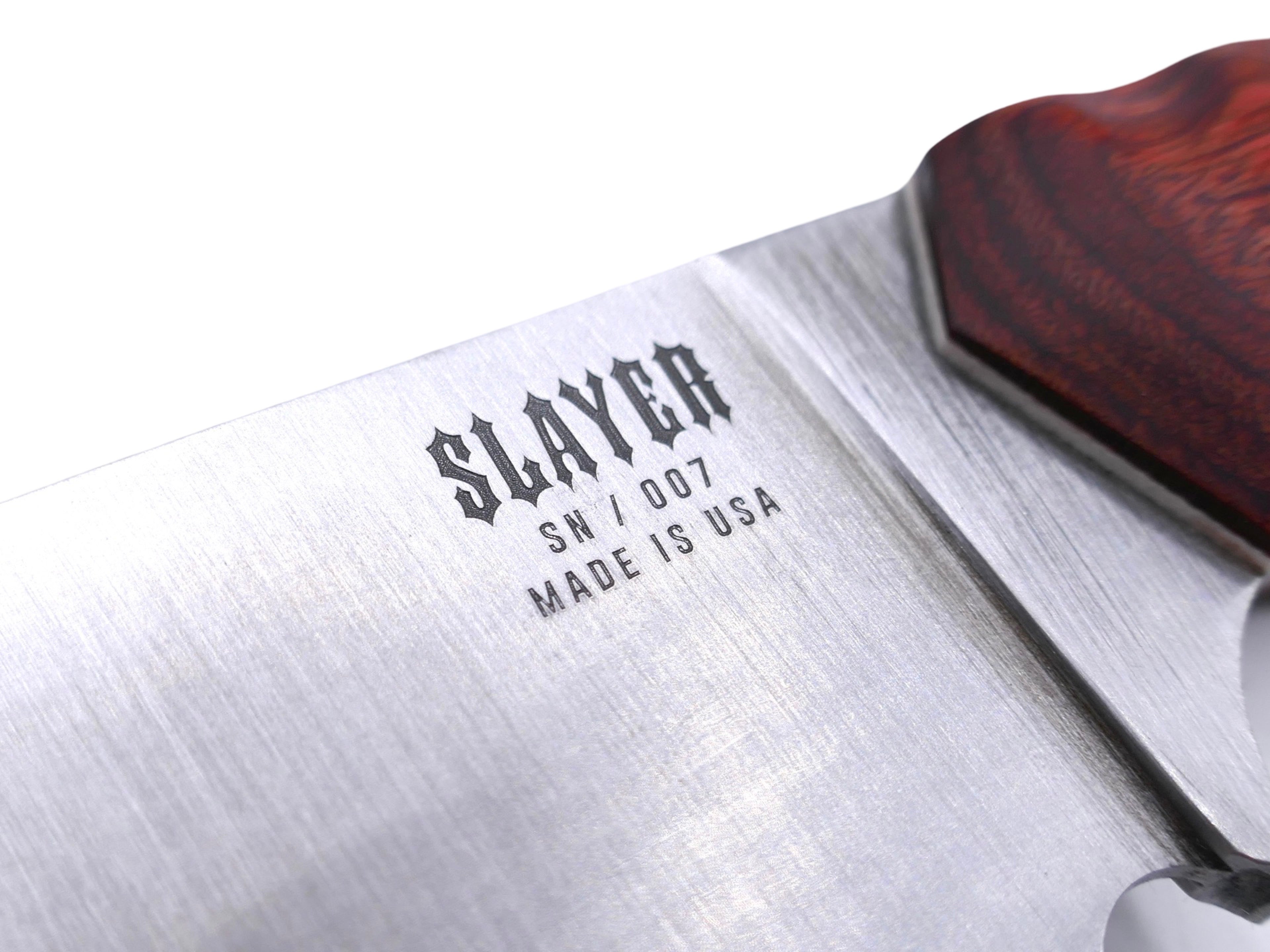 Slayer Mini - Satin / Rosewood / Red and White G-10 Inlay / Ebony / White G-10 Liner