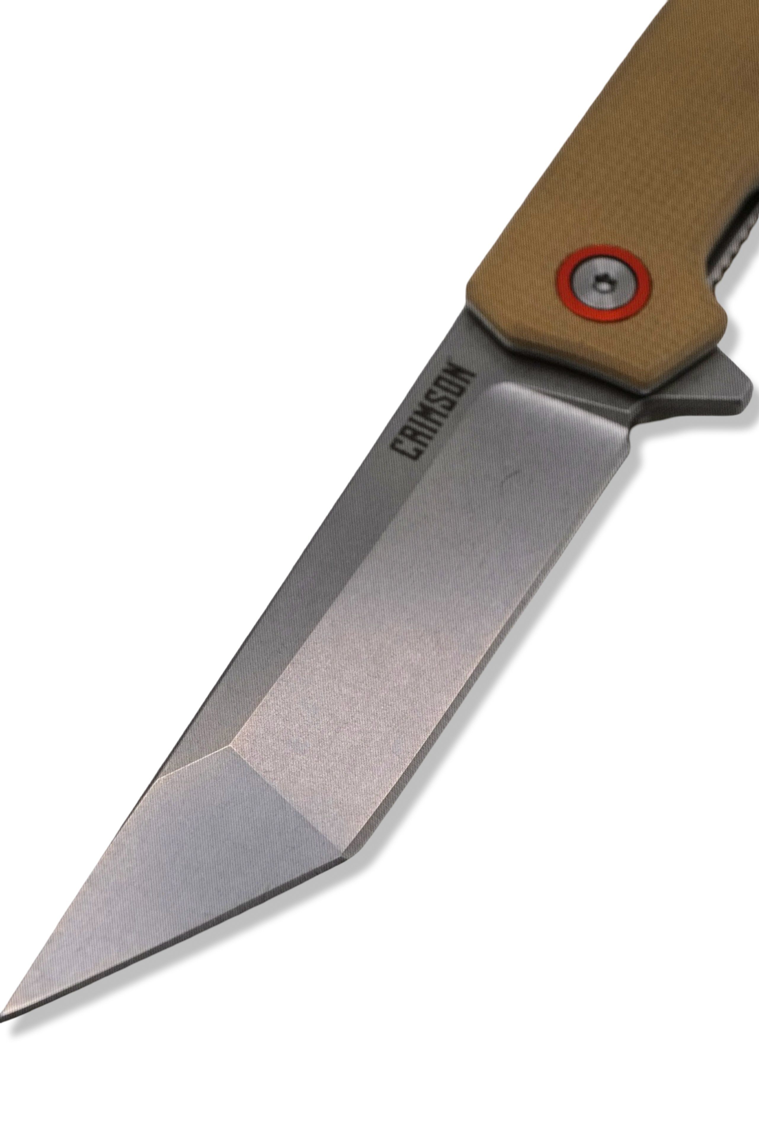 P1 Tanto - Tan Textured G-10 Handle / Stonewash Blade