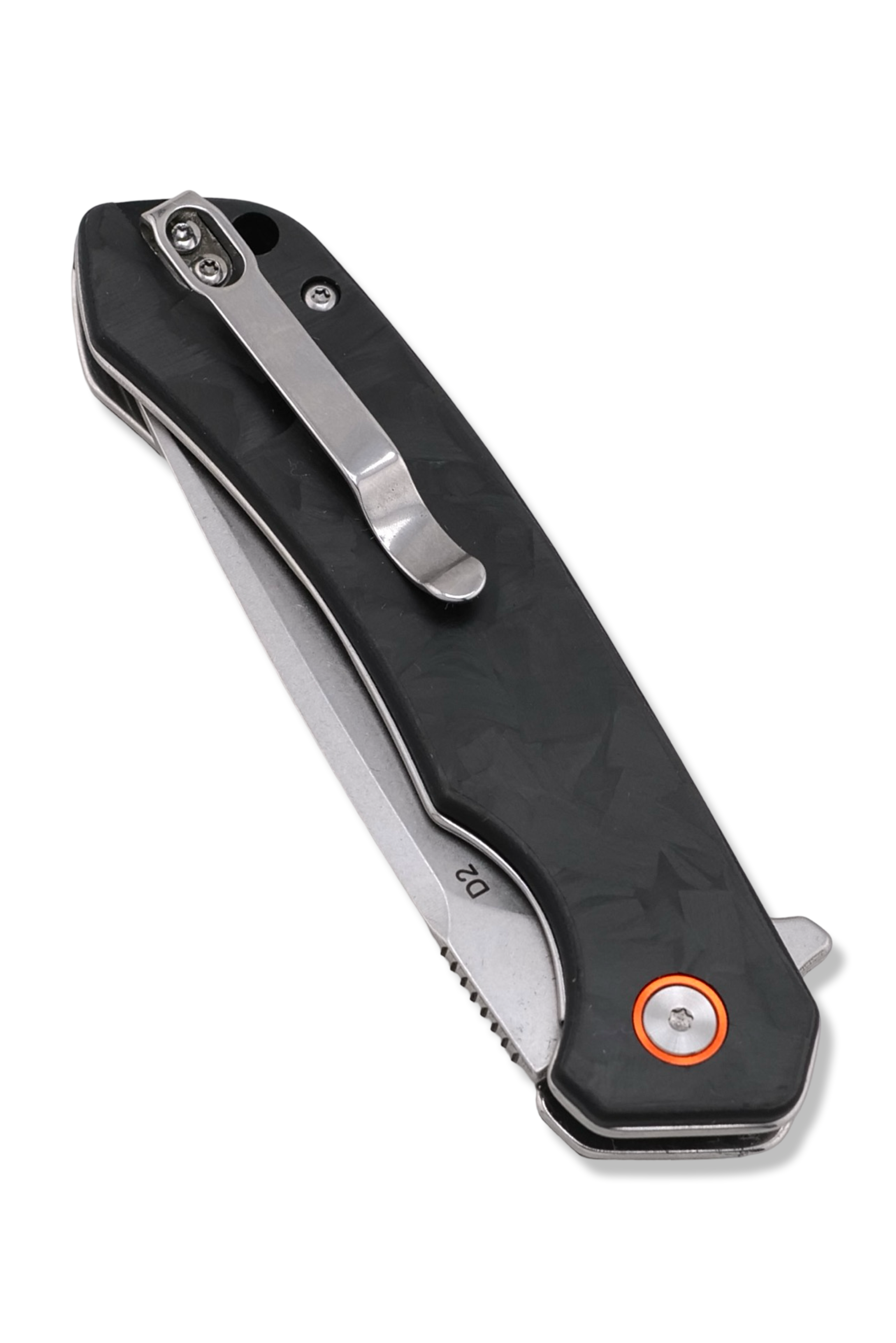 Copperhead Folder - Black Carbon Fiber Handle / Stonewash