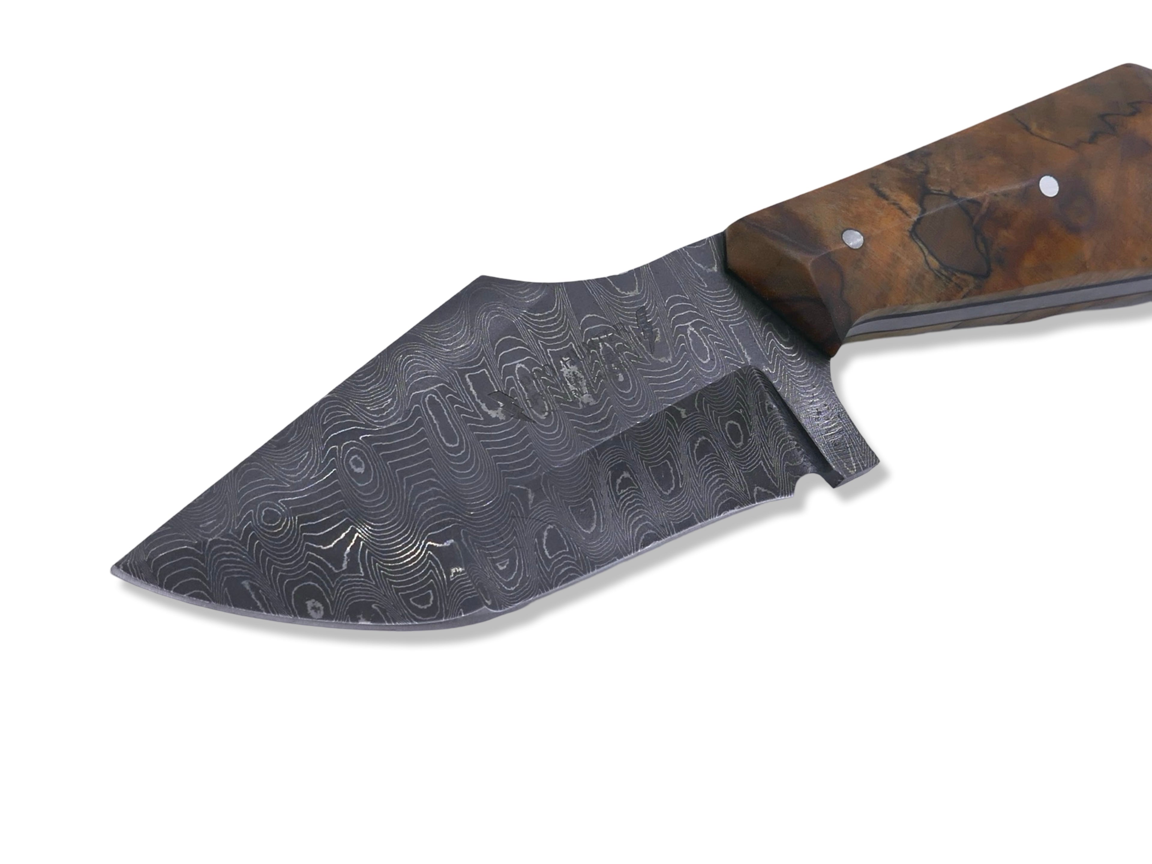 Pro Hunter for “Islam Makhachev “ Custom 1 of 1 - Vegas Forge Stainless Damascus / Spalted Ambrosia Handle / Black G-10 Liner / USA MADE