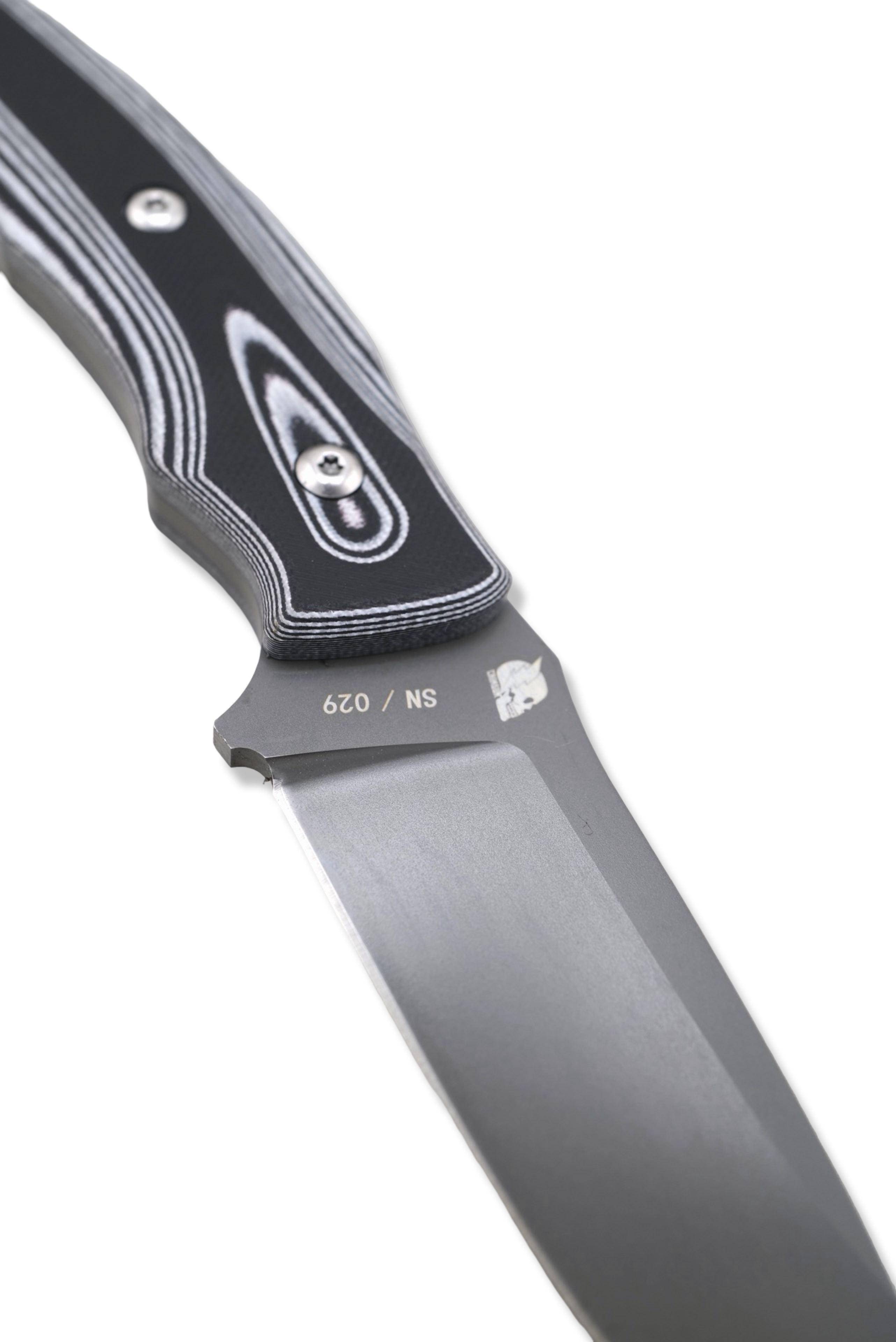 The Homelander - Black / White G-10 Handle / PVD Coated Blade / Kydex Sheath Included