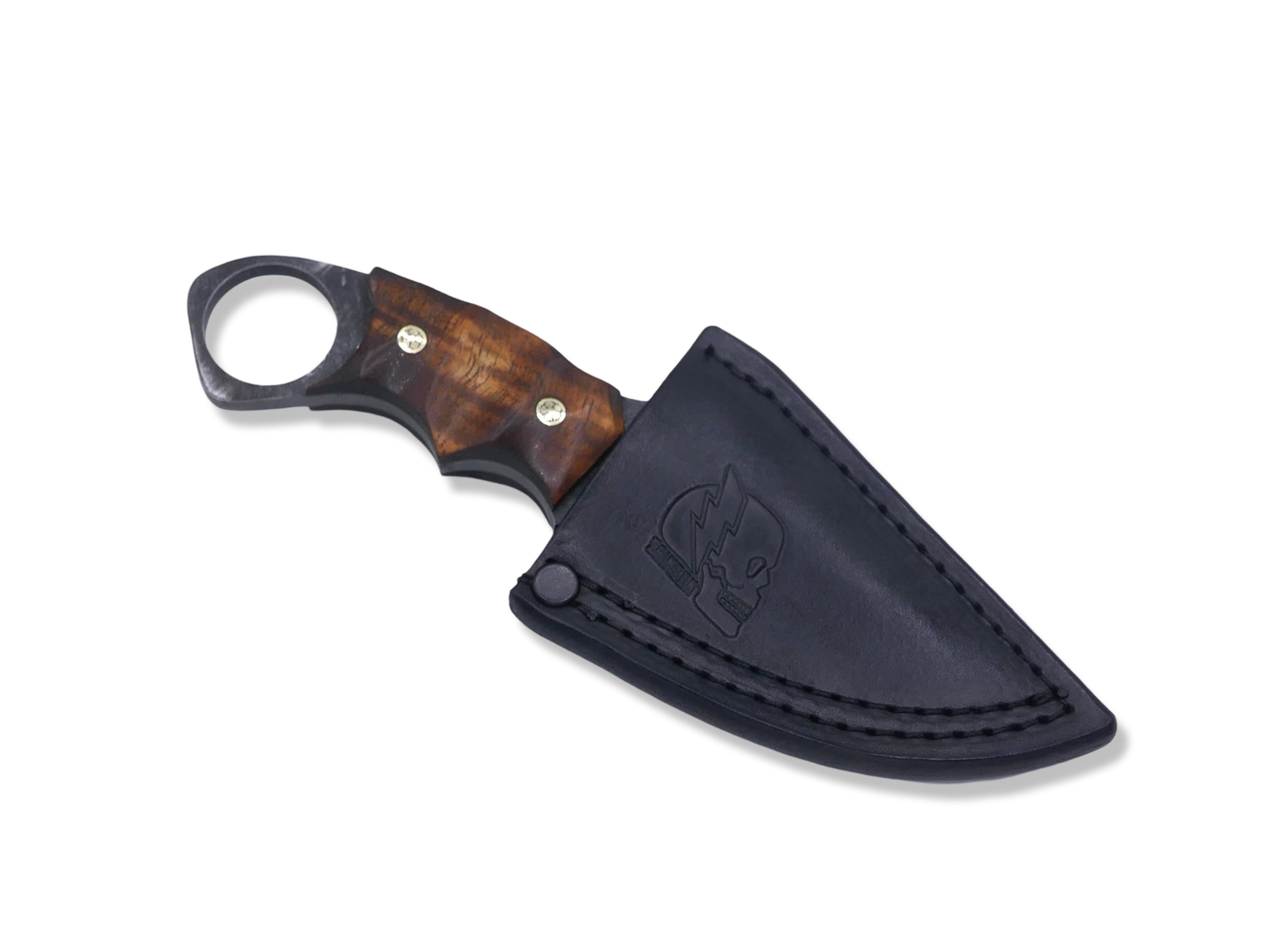 IRON WOLF Custom 1 of 1 - Dark Stonewash / Hawaiian Koa / Mosaic Pins