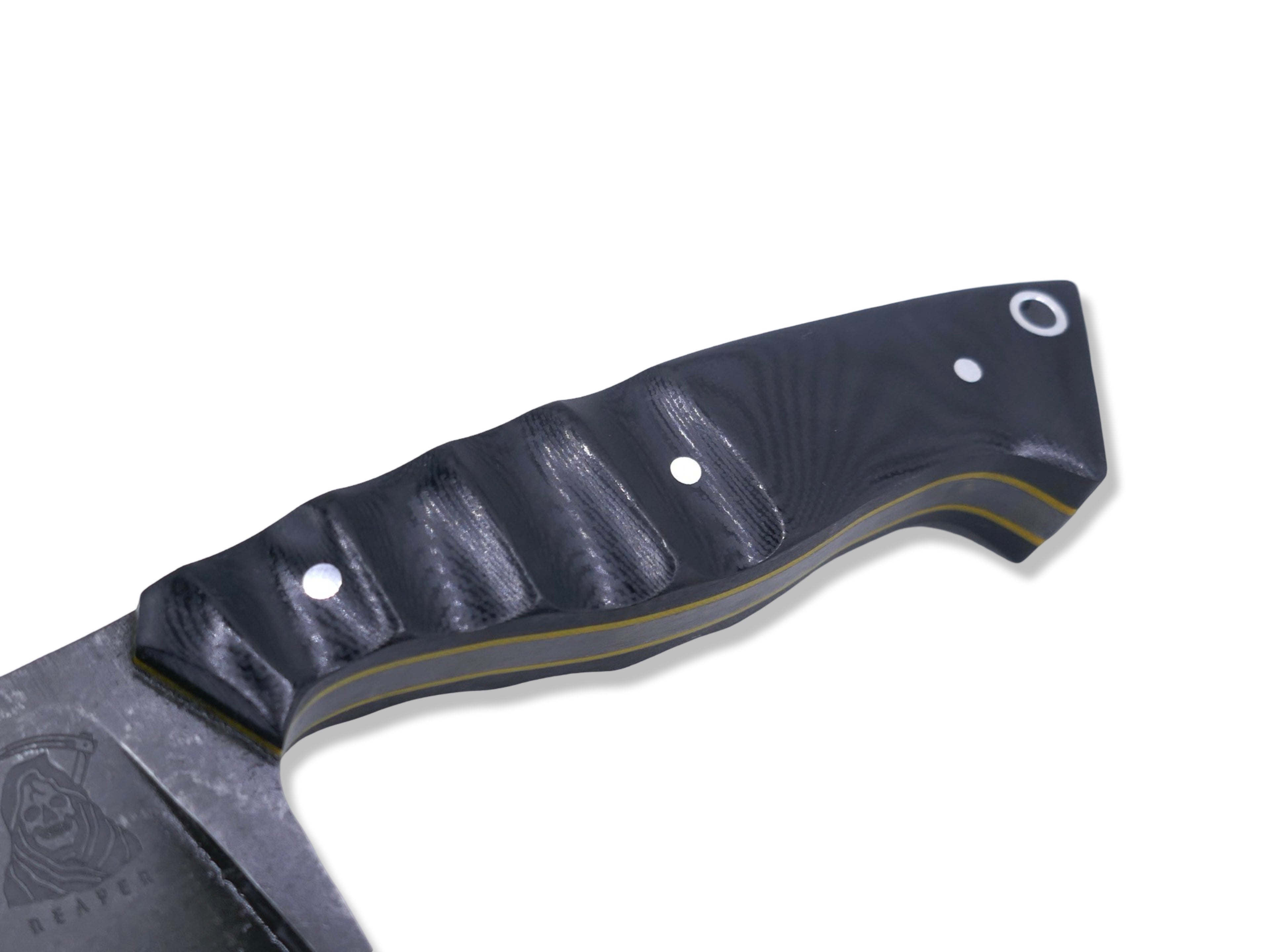 Reaper - Dark Stonewash / Black G-10 / Yellow G-10 Liner