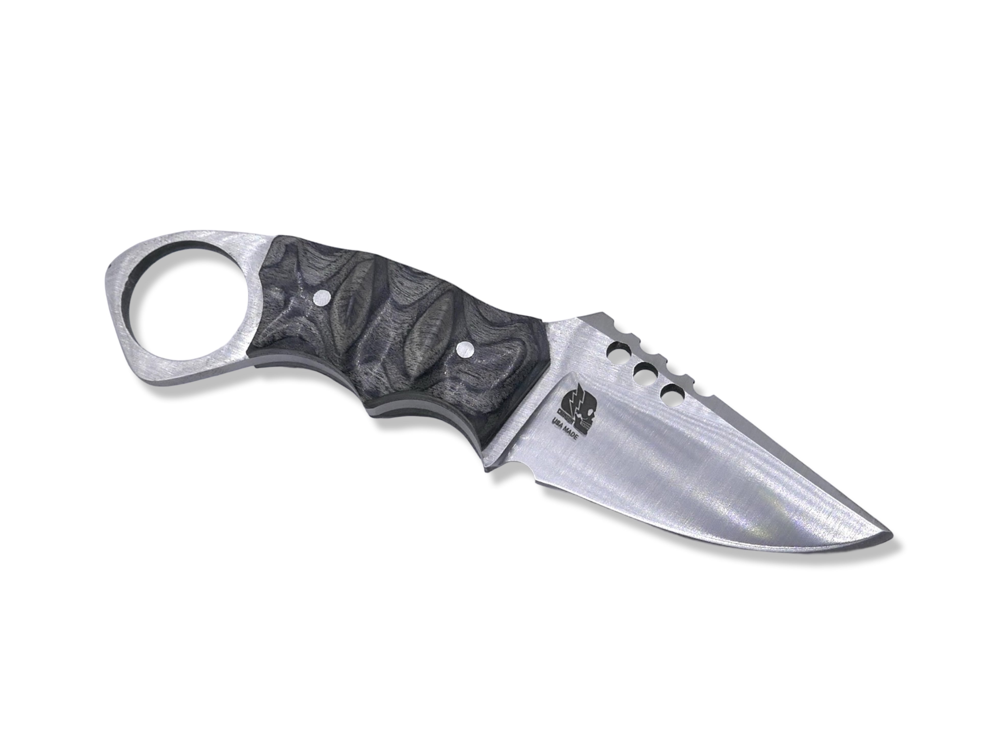 IRON WOLF Custom 1 of 1 - Satin Finish / Charcoal Wood Handle