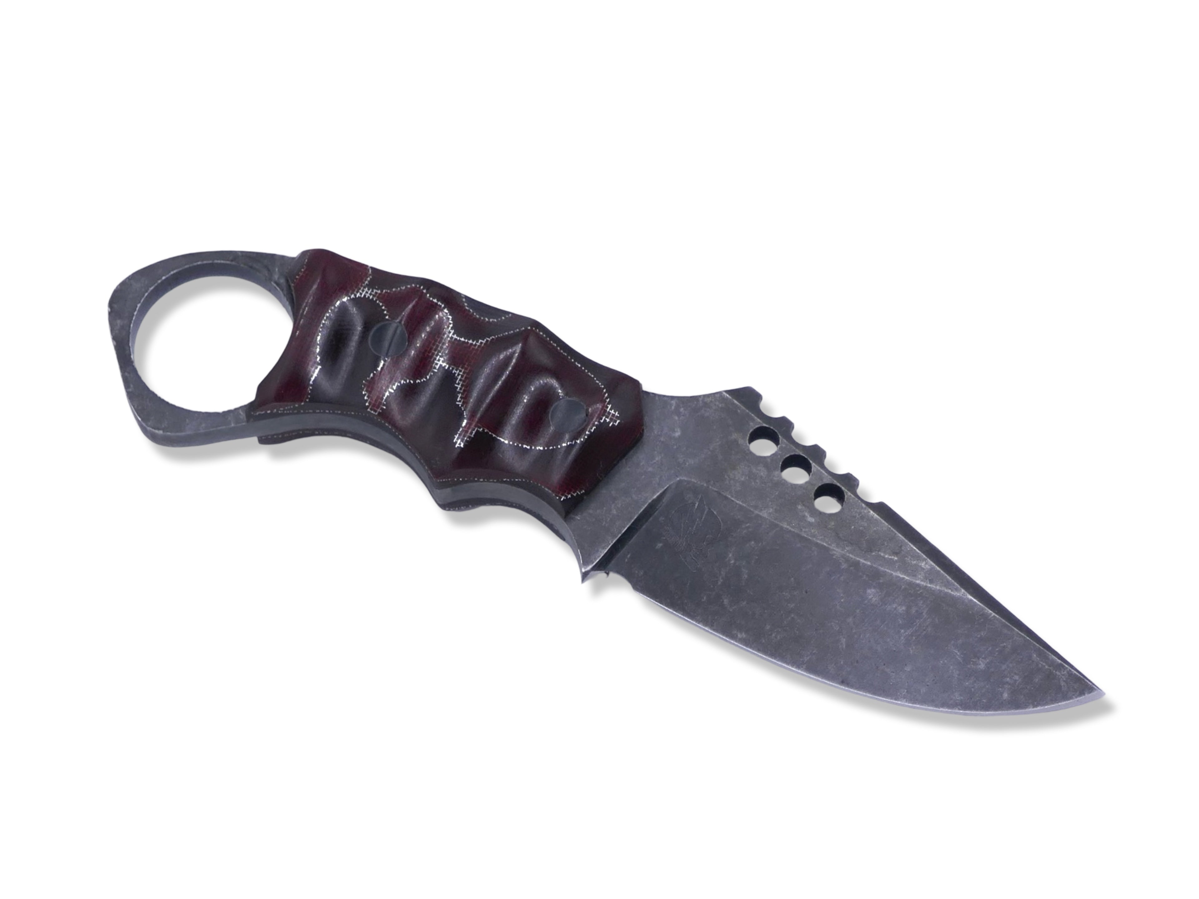 IRON WOLF - Dark Stonewash / Red Raffir Handle