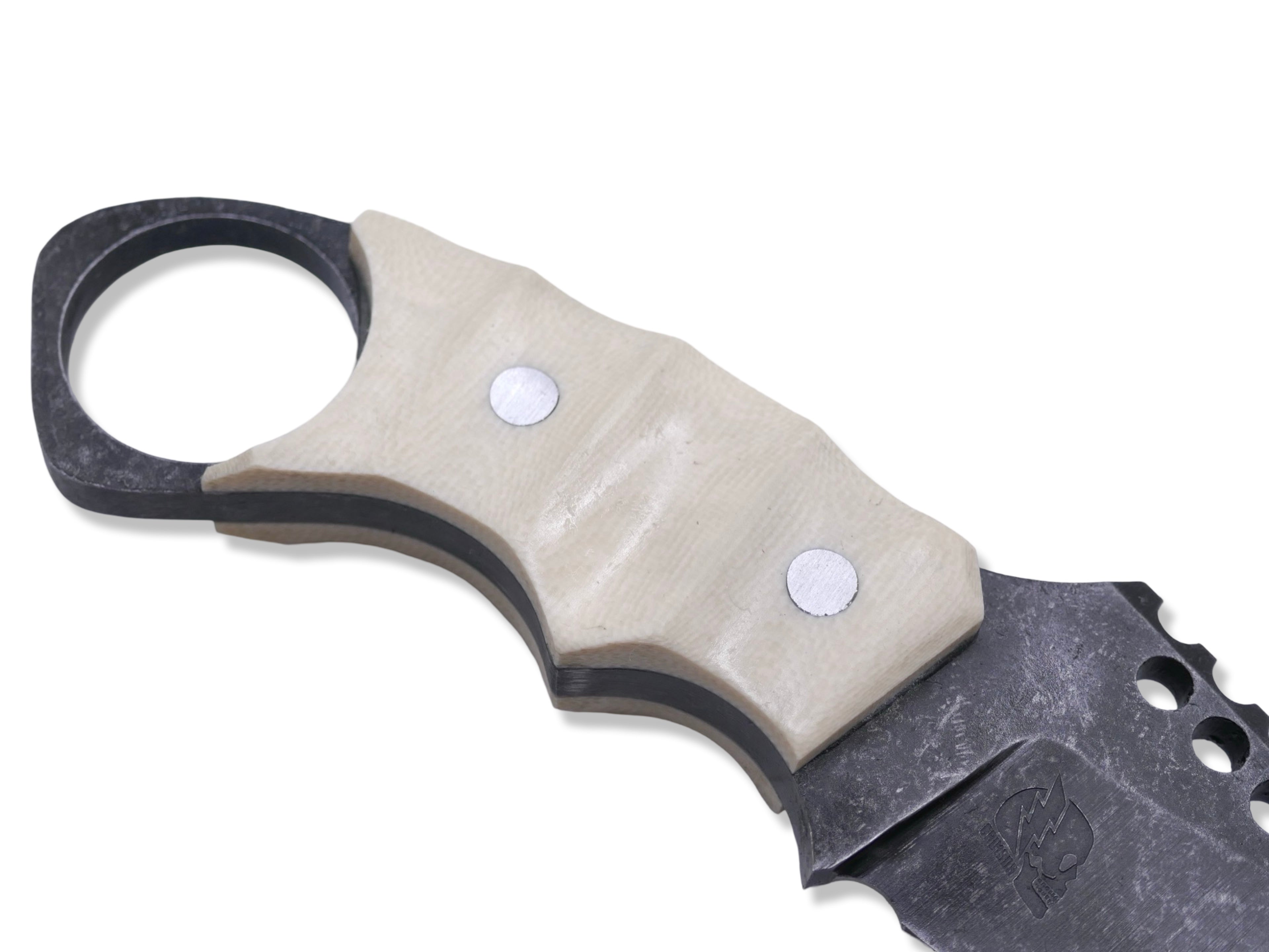 IRON WOLF - Dark Stonewash / Ivory G-10 Handle