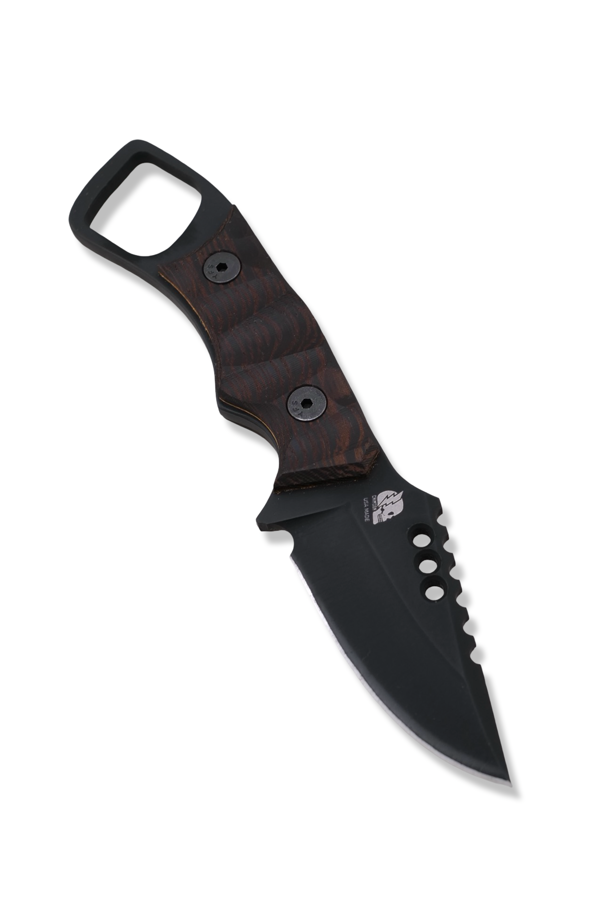 RPM Iron Wolf Custom 1/1 - Black Cerakote / Wenge w/ Brass Liner / Leather Sheath Included