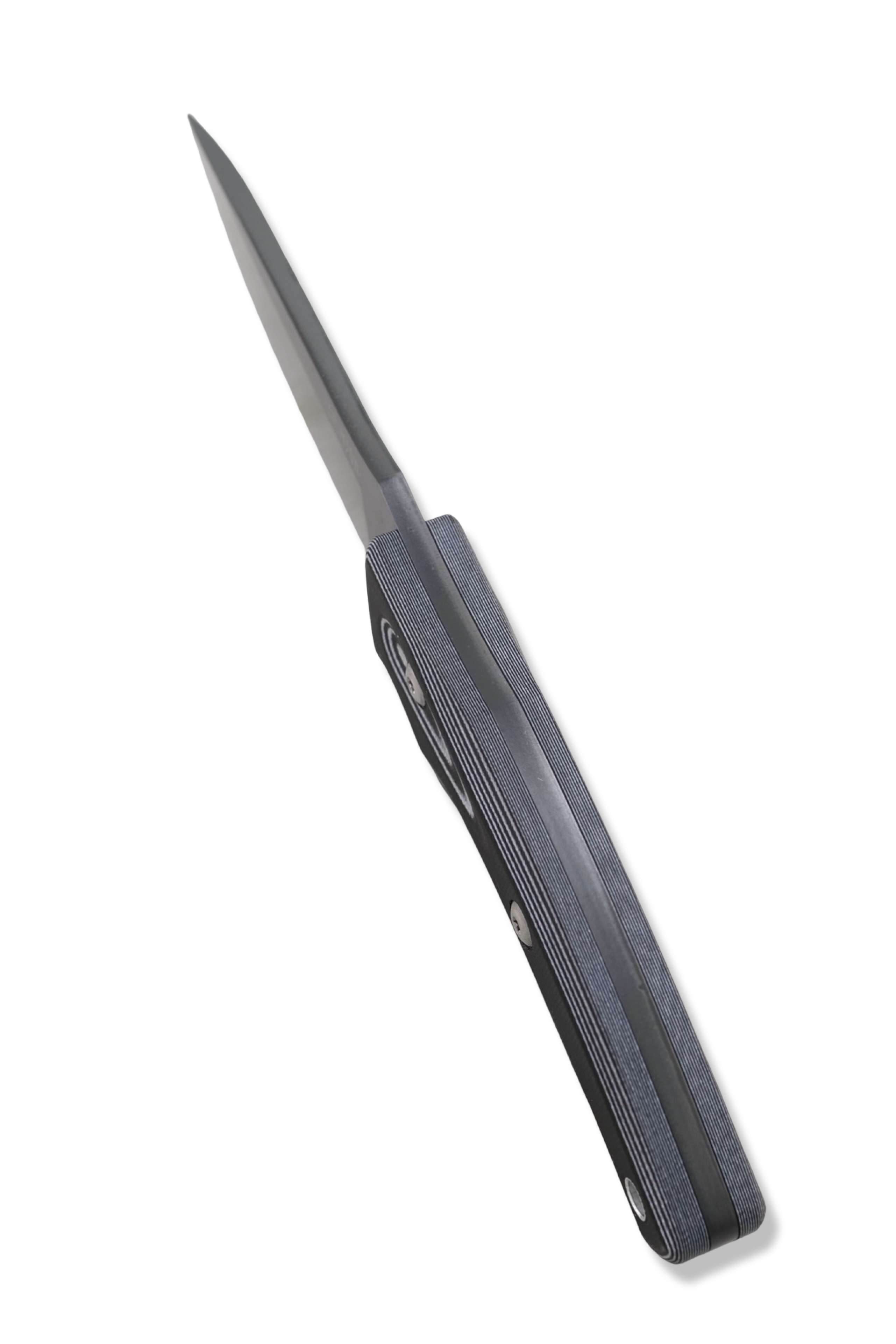 The Homelander - Black / White G-10 Handle / PVD Coated Blade / Kydex Sheath Included