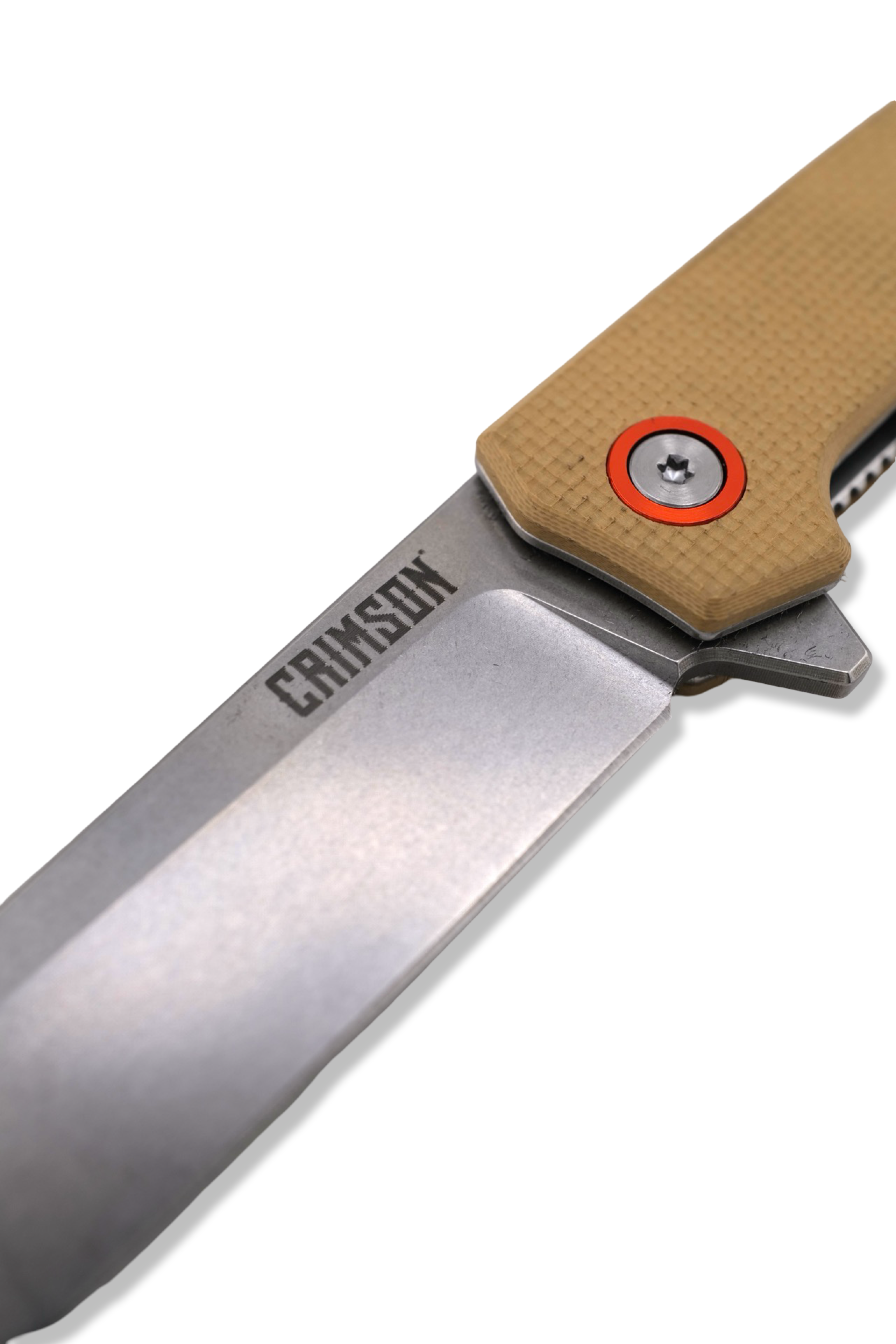 P1 Flipper Tanto - Tan Micarta Handle / Stonewash Blade