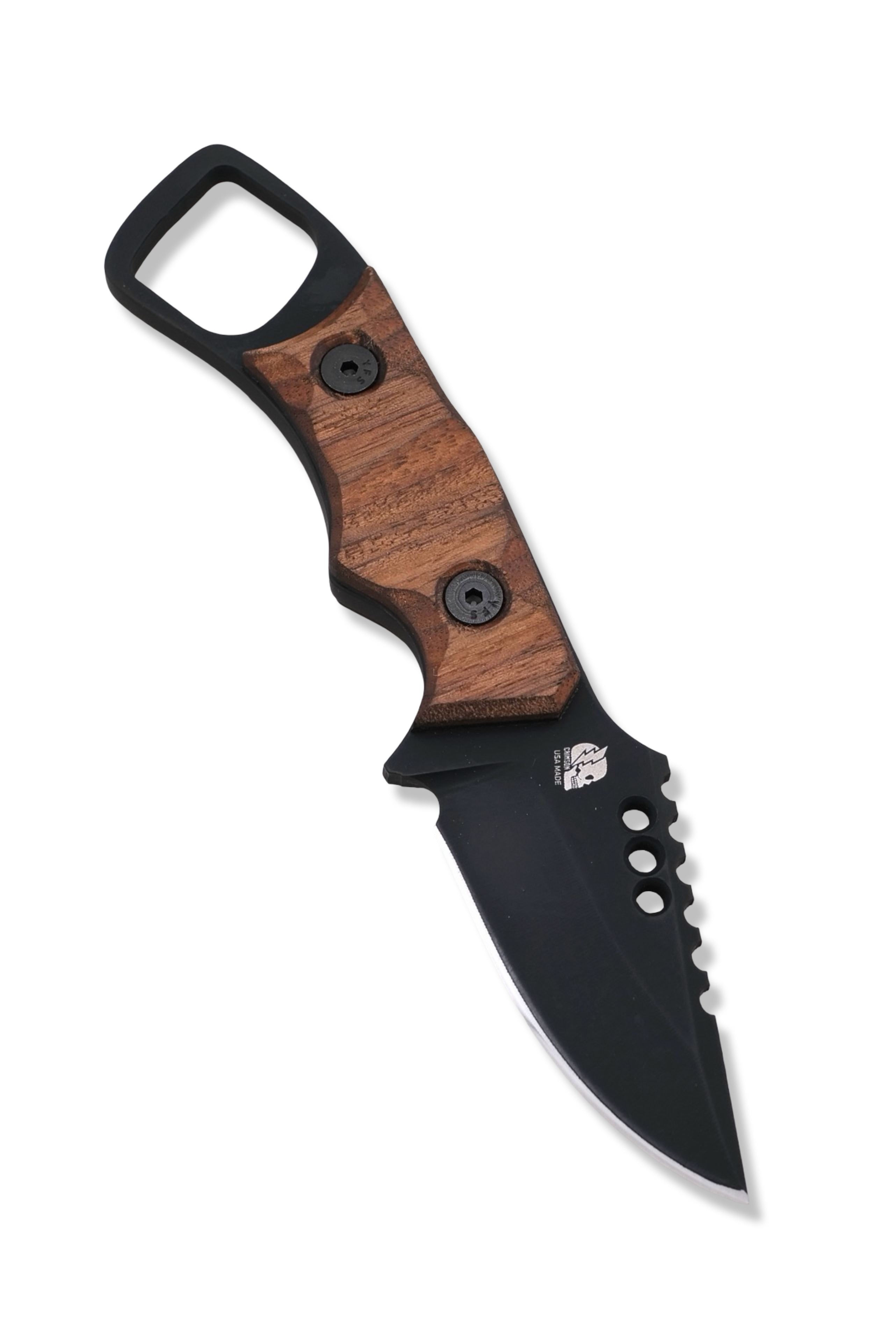 RPM Iron Wolf Custom 1/1 - Black Cerakote / Walnut Handle / Black Liner / Leather Sheath Included