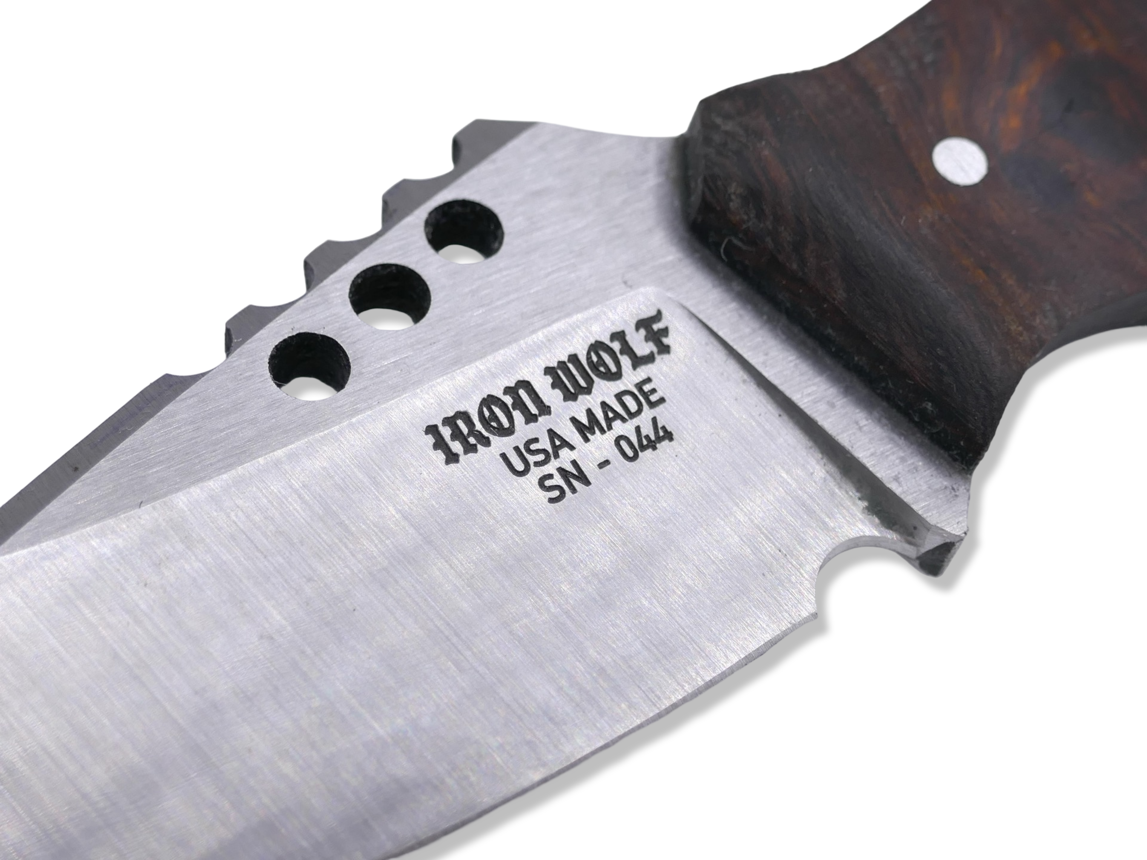 IRON WOLF Custom 1 of 1 - Satin Finish / Iron Wood Handle