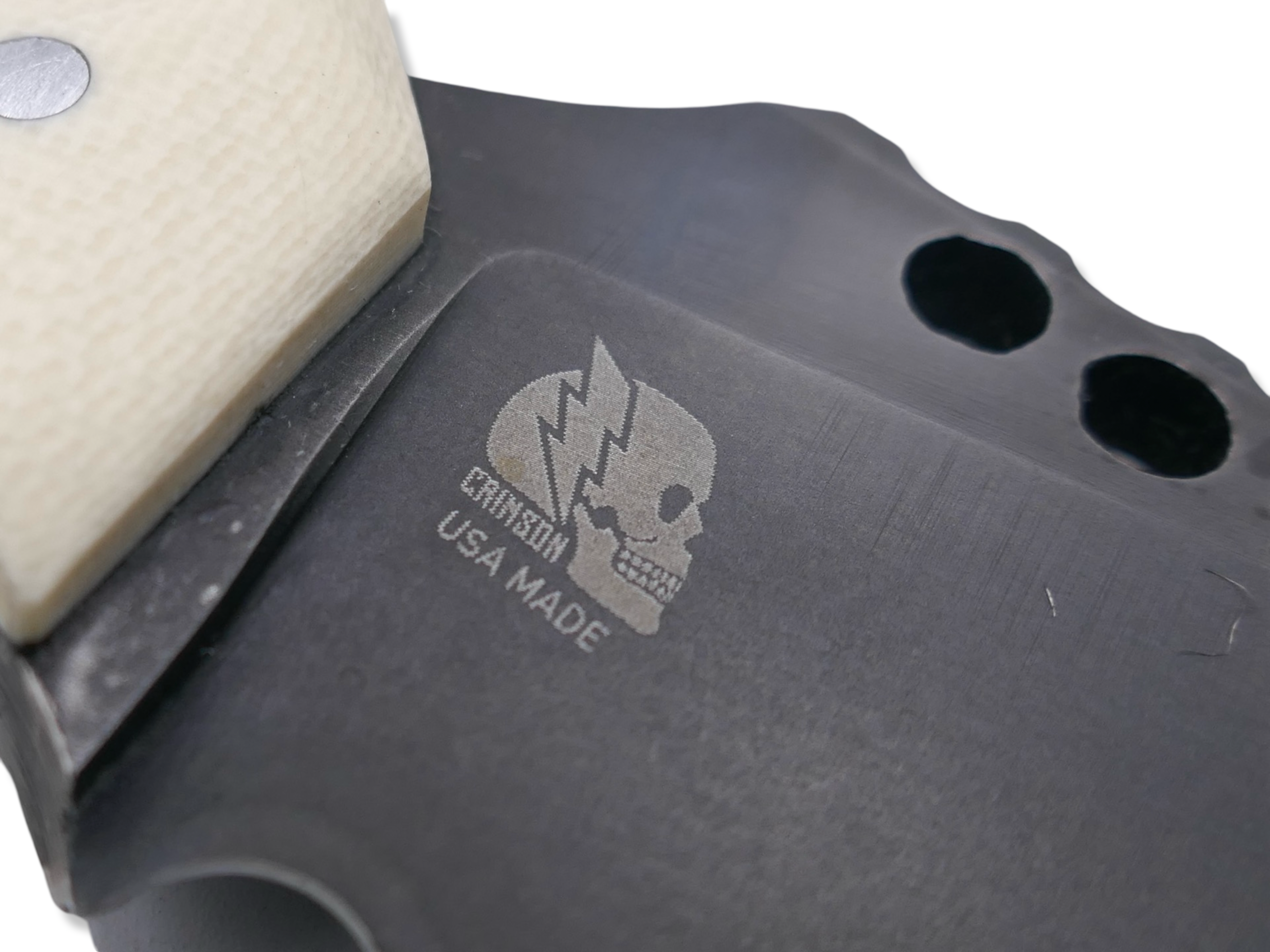 IRON WOLF - Black Ops / Ivory G-10 Handle - Sheath included