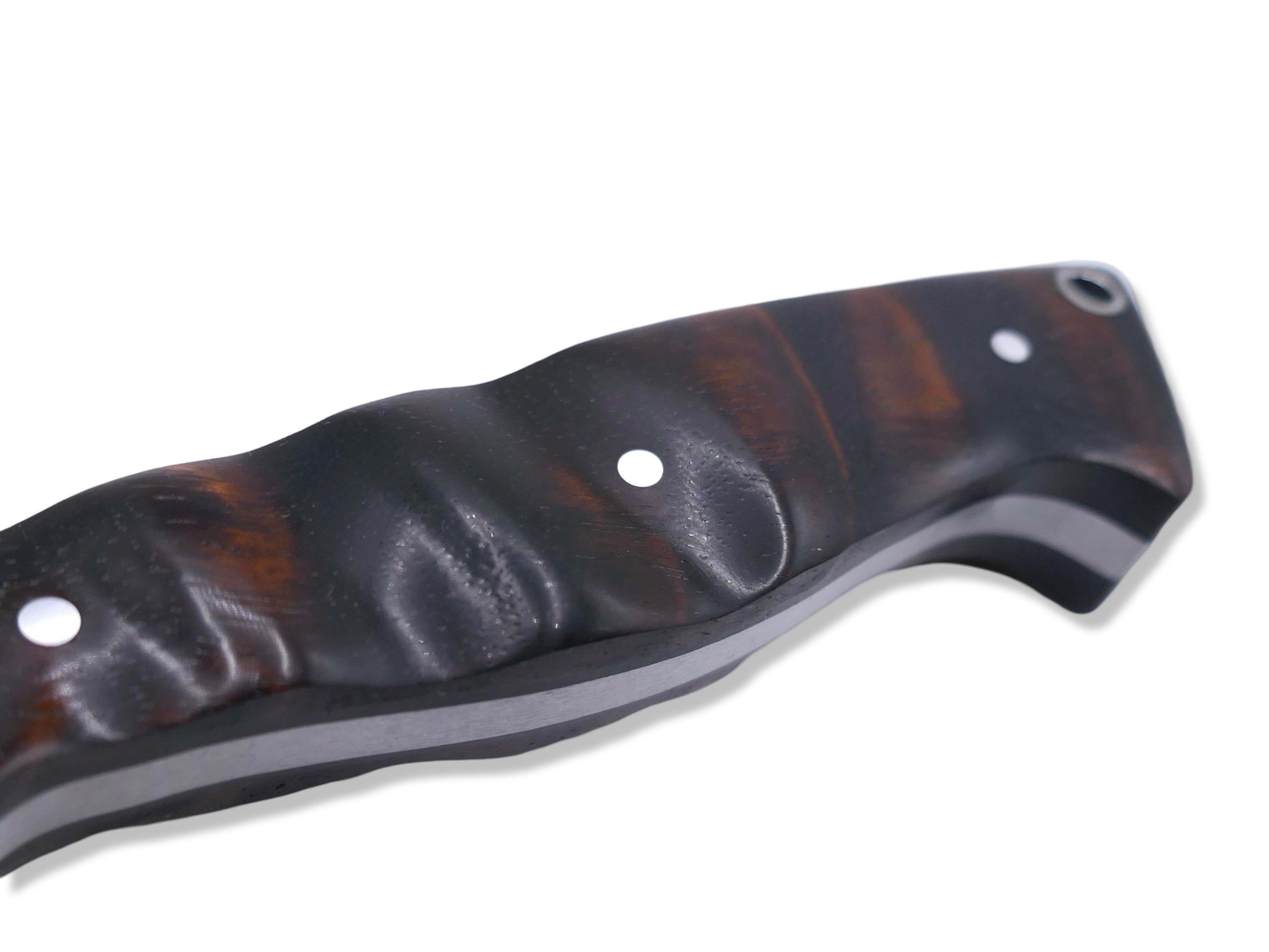 Reaper Custom 1 of 1 - Satin Finish / Hawaiian koa Handle / Black G-10 Liner