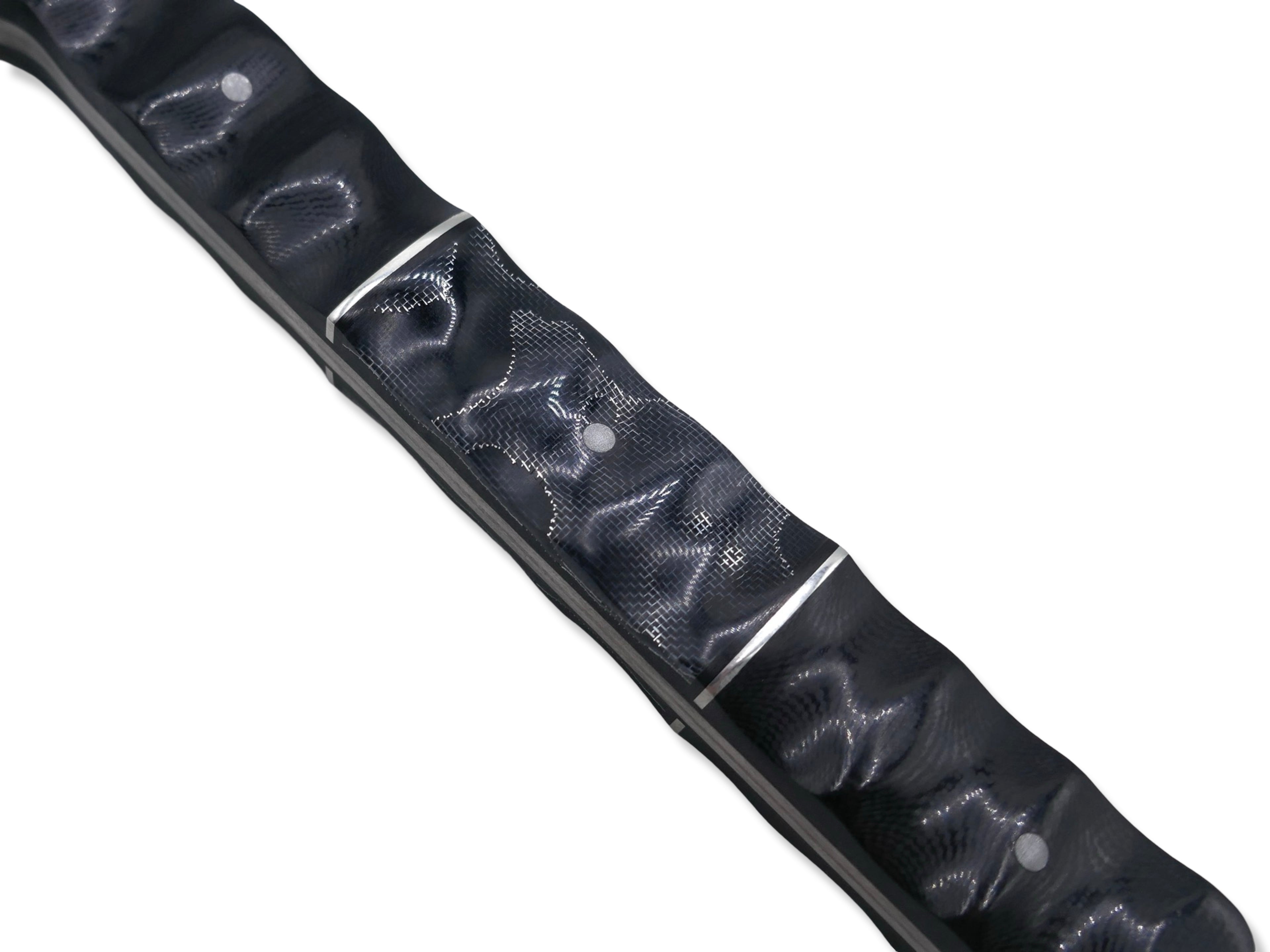 Damascus Berserker - Vegas Forge Stainless Damascus / G-10 / Alume / Nickel Splits Handle