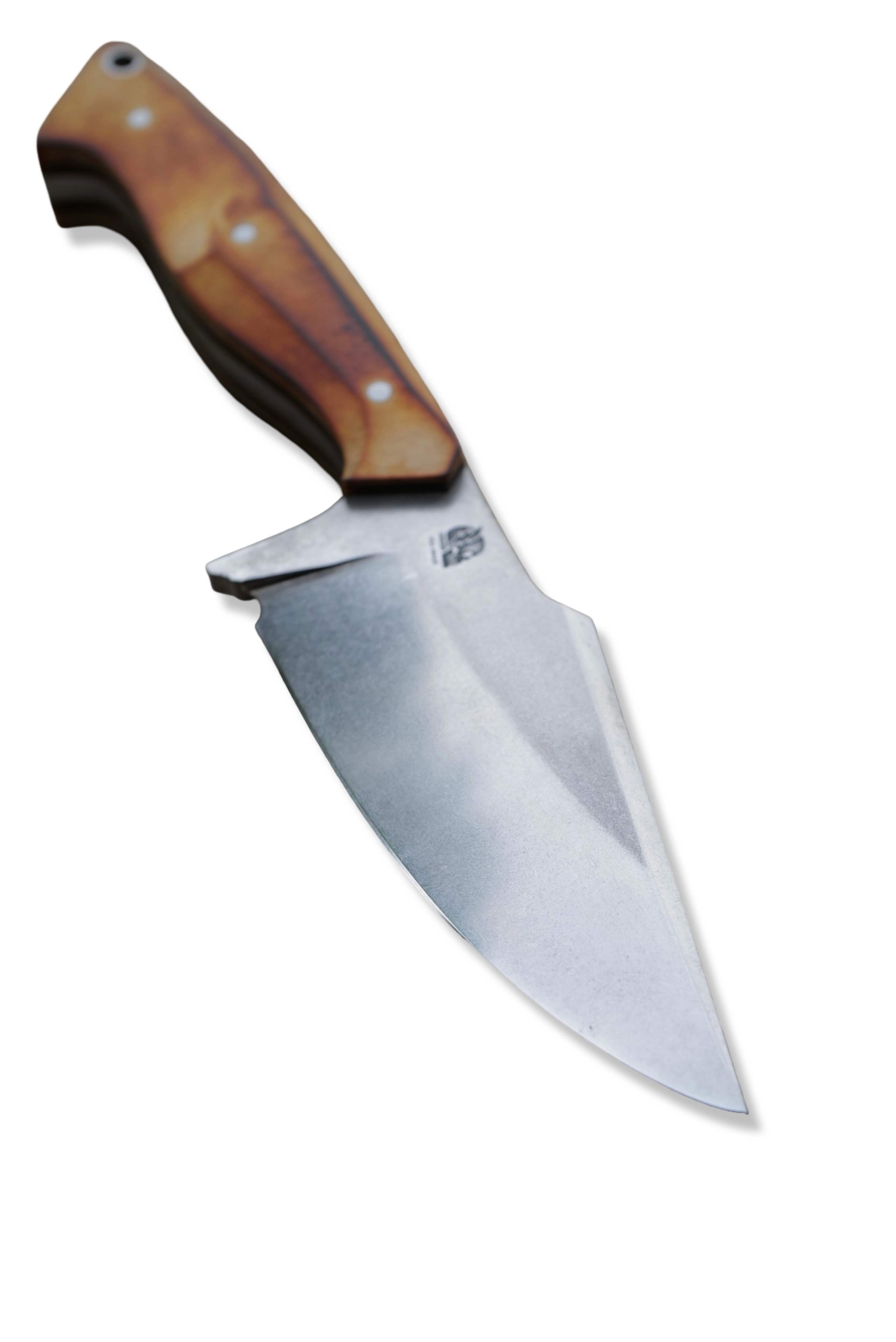 Reaper Custom 1 of 1 - Two Tone Polish Tumble / Torched Richlite Handle / Westinghouse Liners / Sheath Included