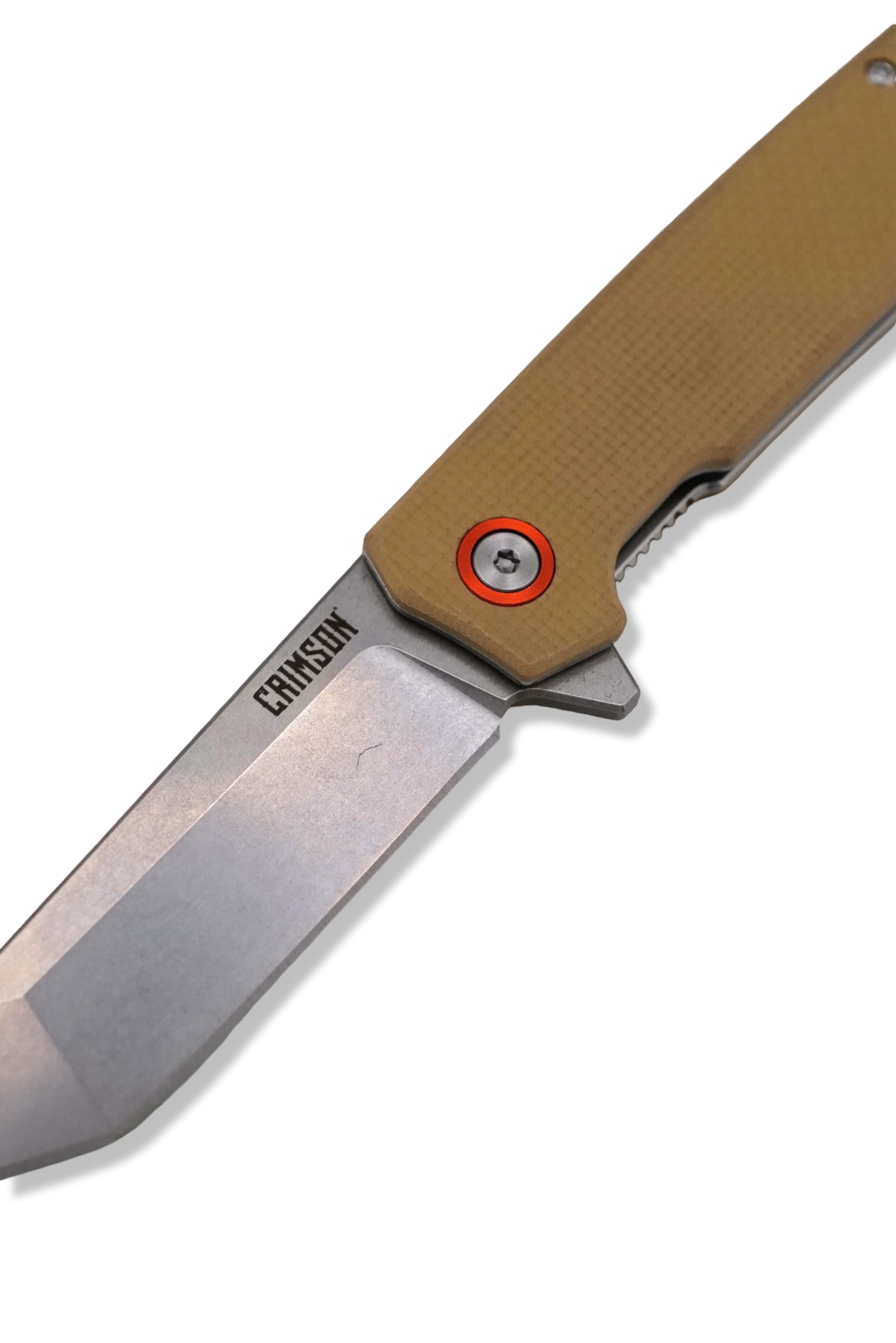 P1 Tanto - Tan Textured G-10 Handle / Stonewash Blade