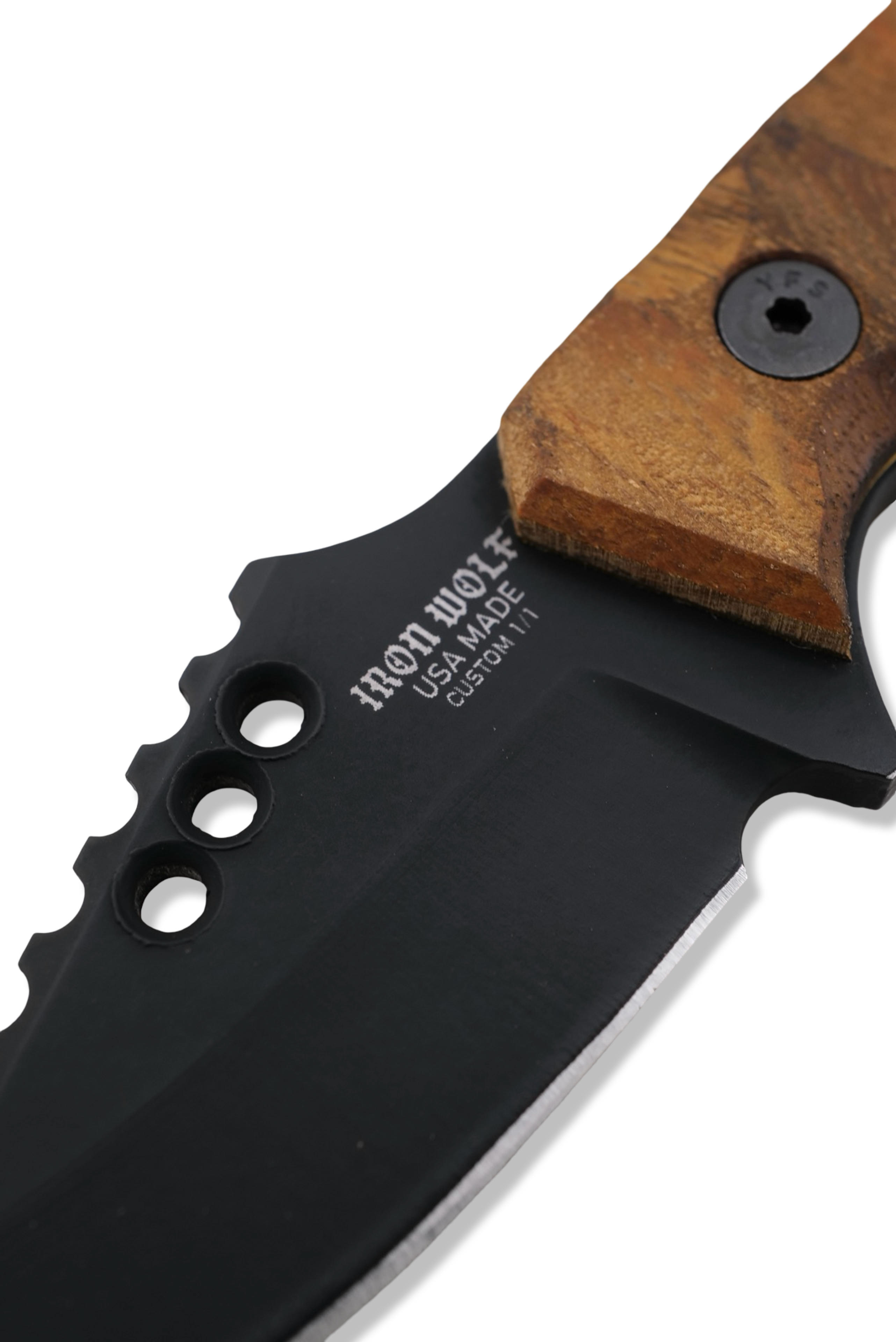 RPM Iron Wolf Custom 1/1 - Black Cerakote / Goncalo Alves w/ Brass Liner / Leather Sheath Included