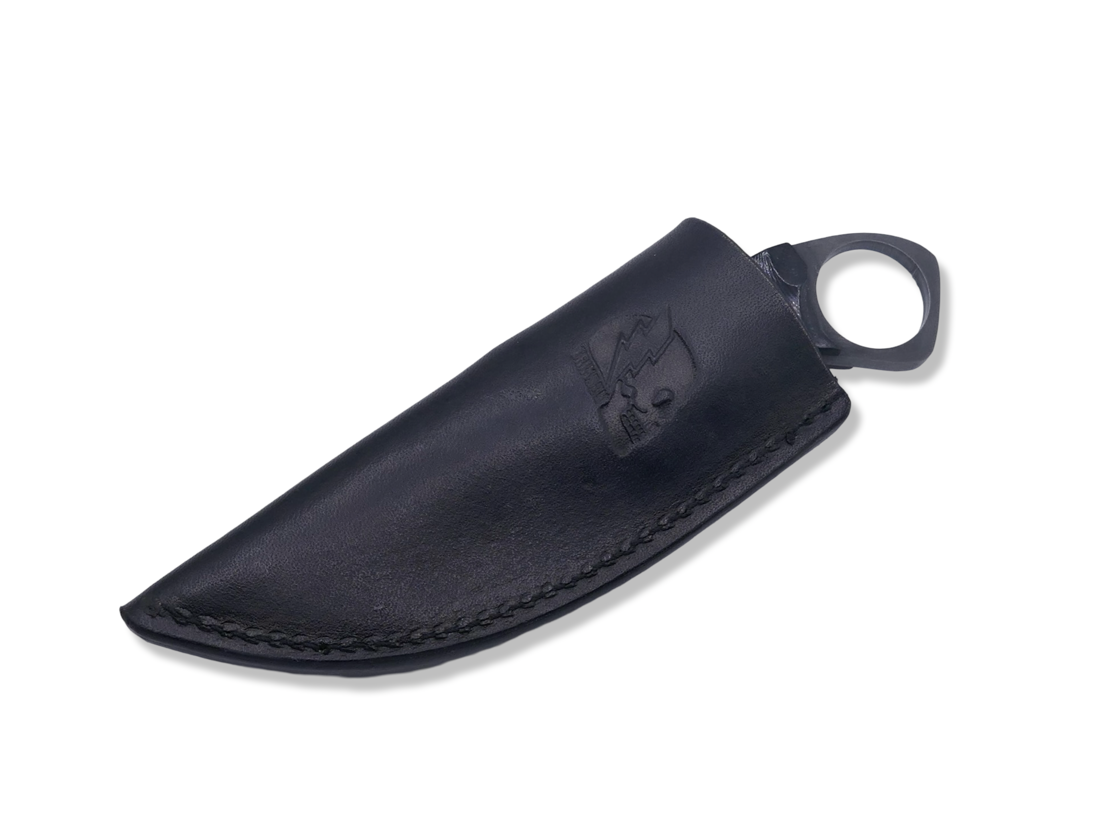 IRON WOLF Custom 1 of 1 - Satin Finish / G-10 Burl / White Liner / Sheath Included