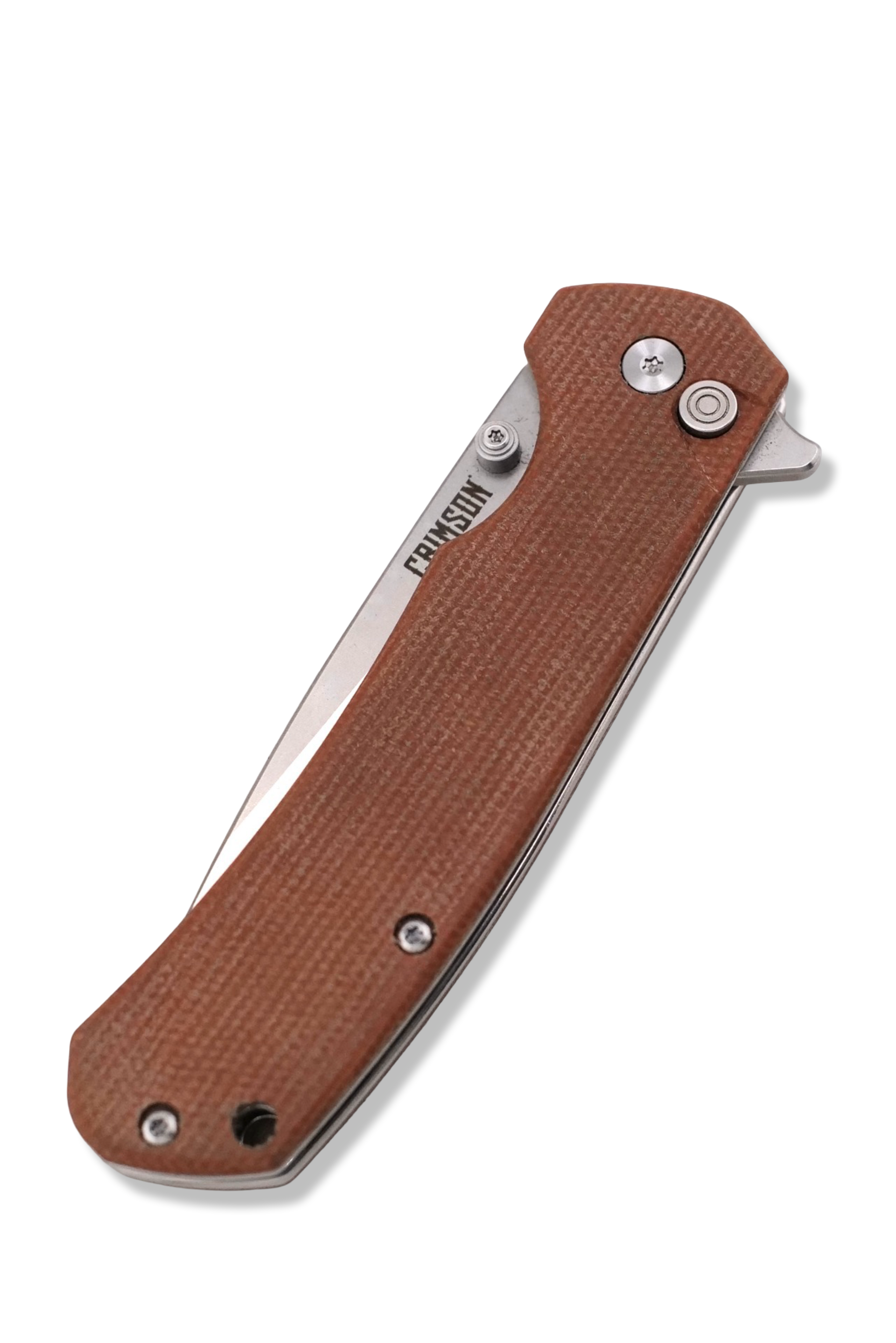 Q7 Flipper Folder - Tan Micarta Handle / Stonewash Blade