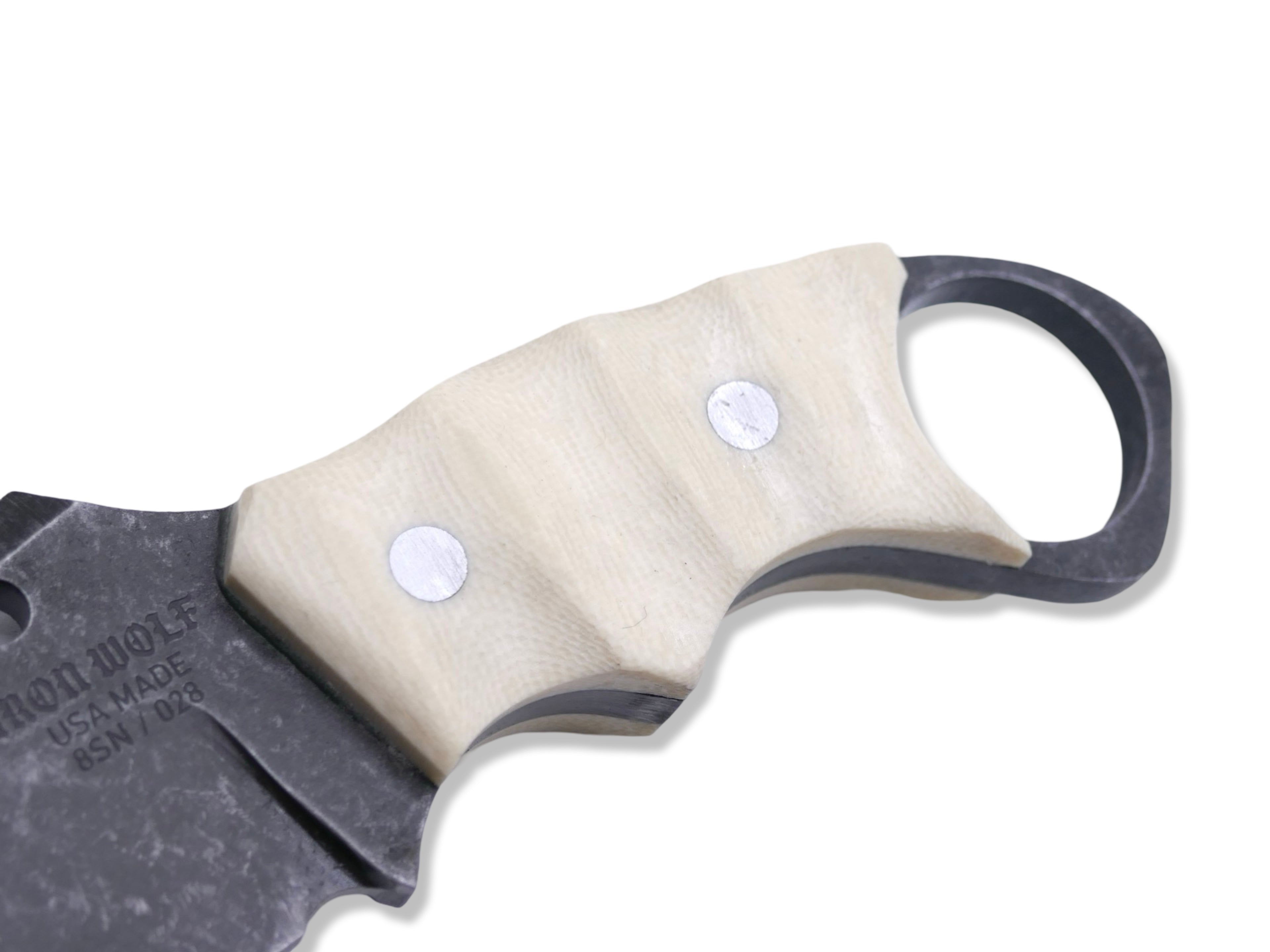 IRON WOLF - Dark Stonewash / Ivory G-10 Handle