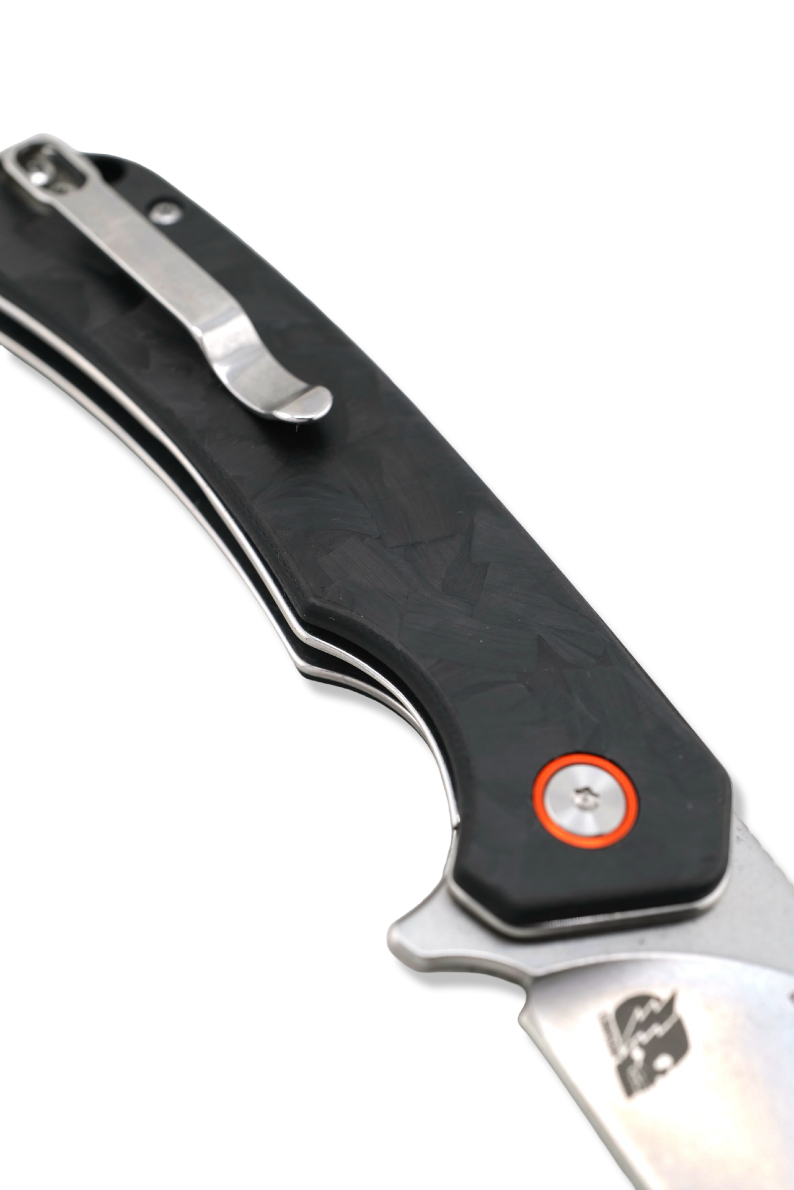 Copperhead Folder - Black Carbon Fiber Handle / Stonewash