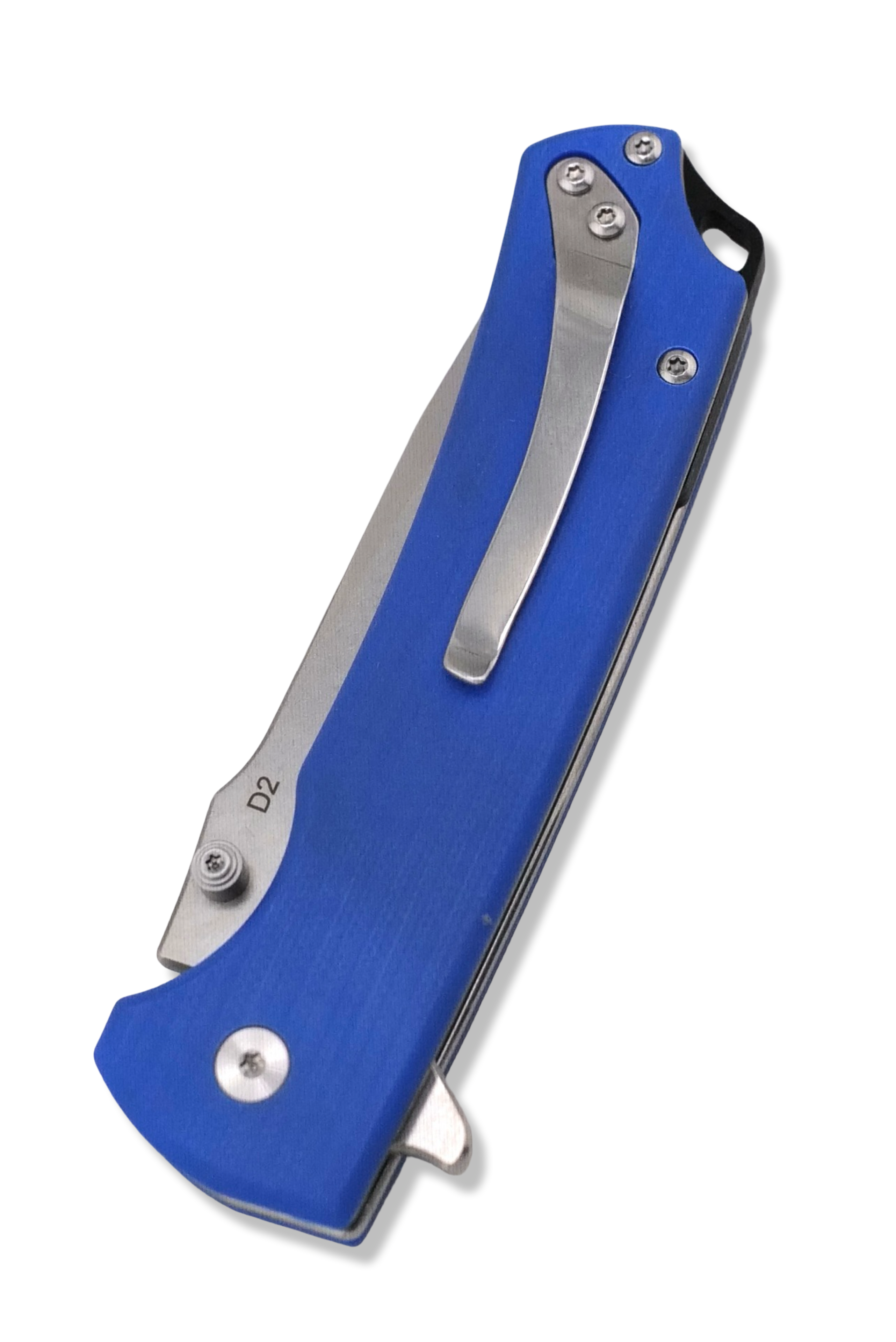 M5 Flipper Folder - Blue G-10 handle / Stonewash Finish