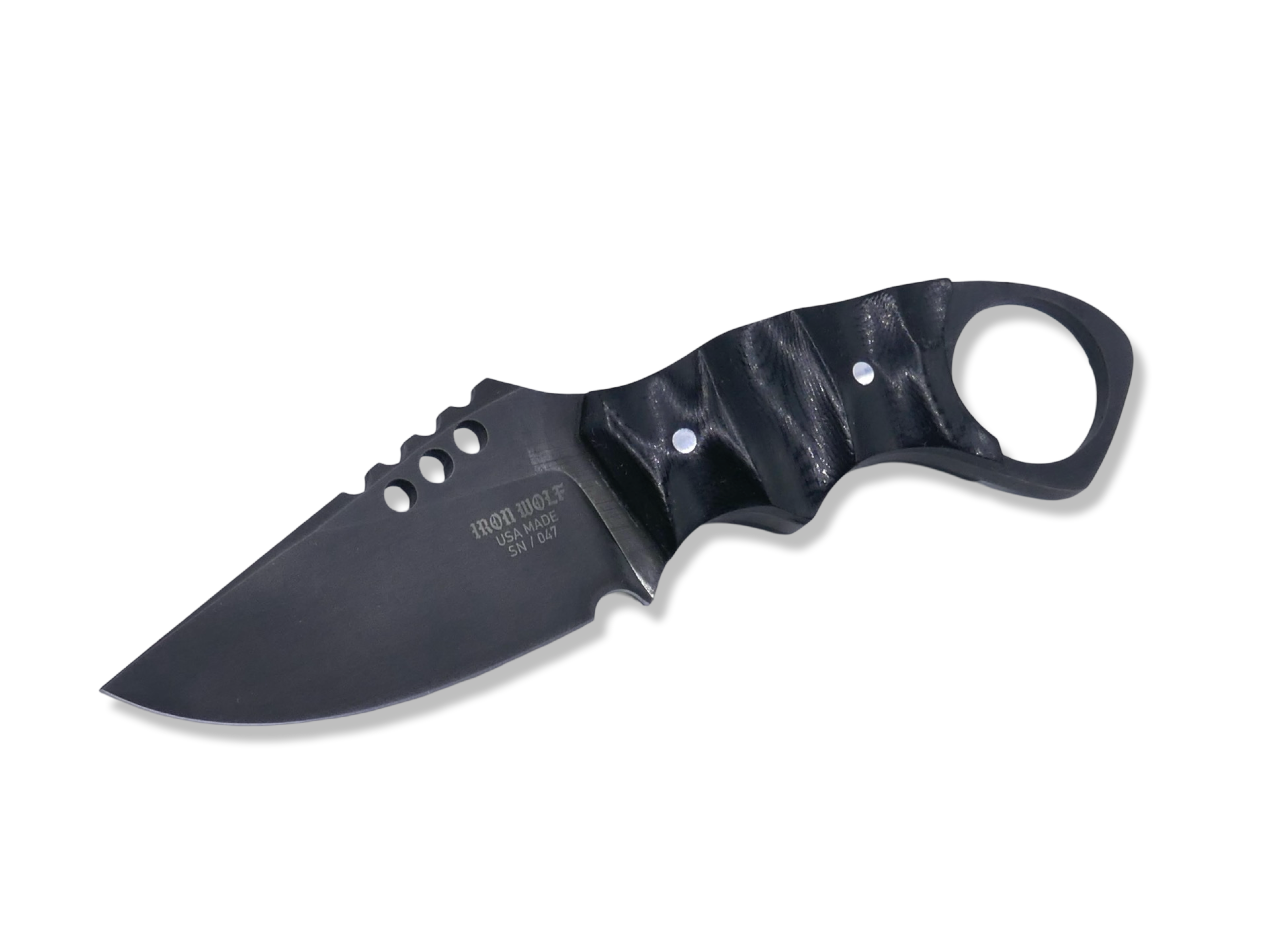 IRON WOLF - Black Ops / Black G-10 Handle