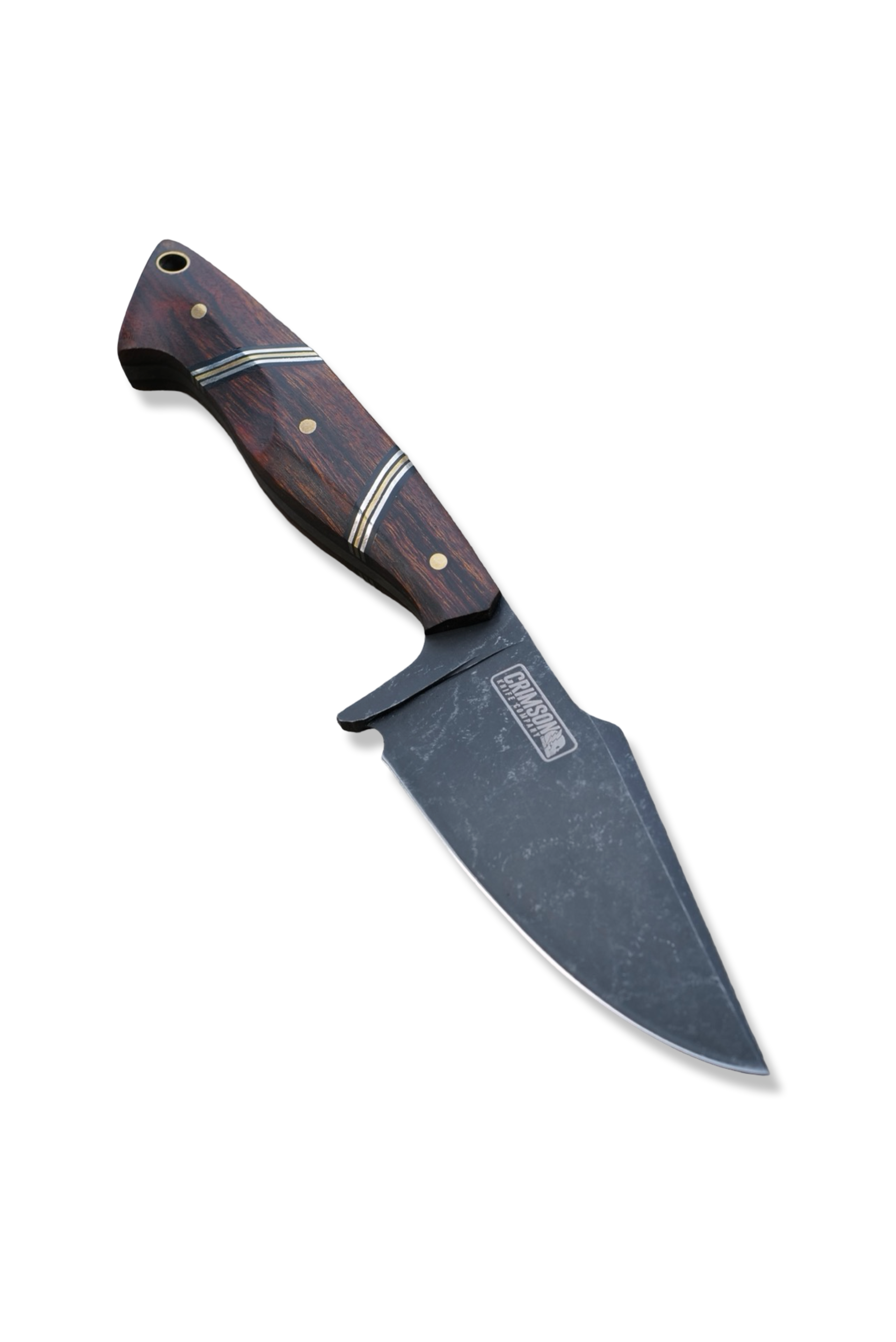 Reaper Custom 1 of 1 - Dark Stonewash / Iron Wood Handle / Dual Nickel + Brass Splits / Brass Hardware / Sheath Included