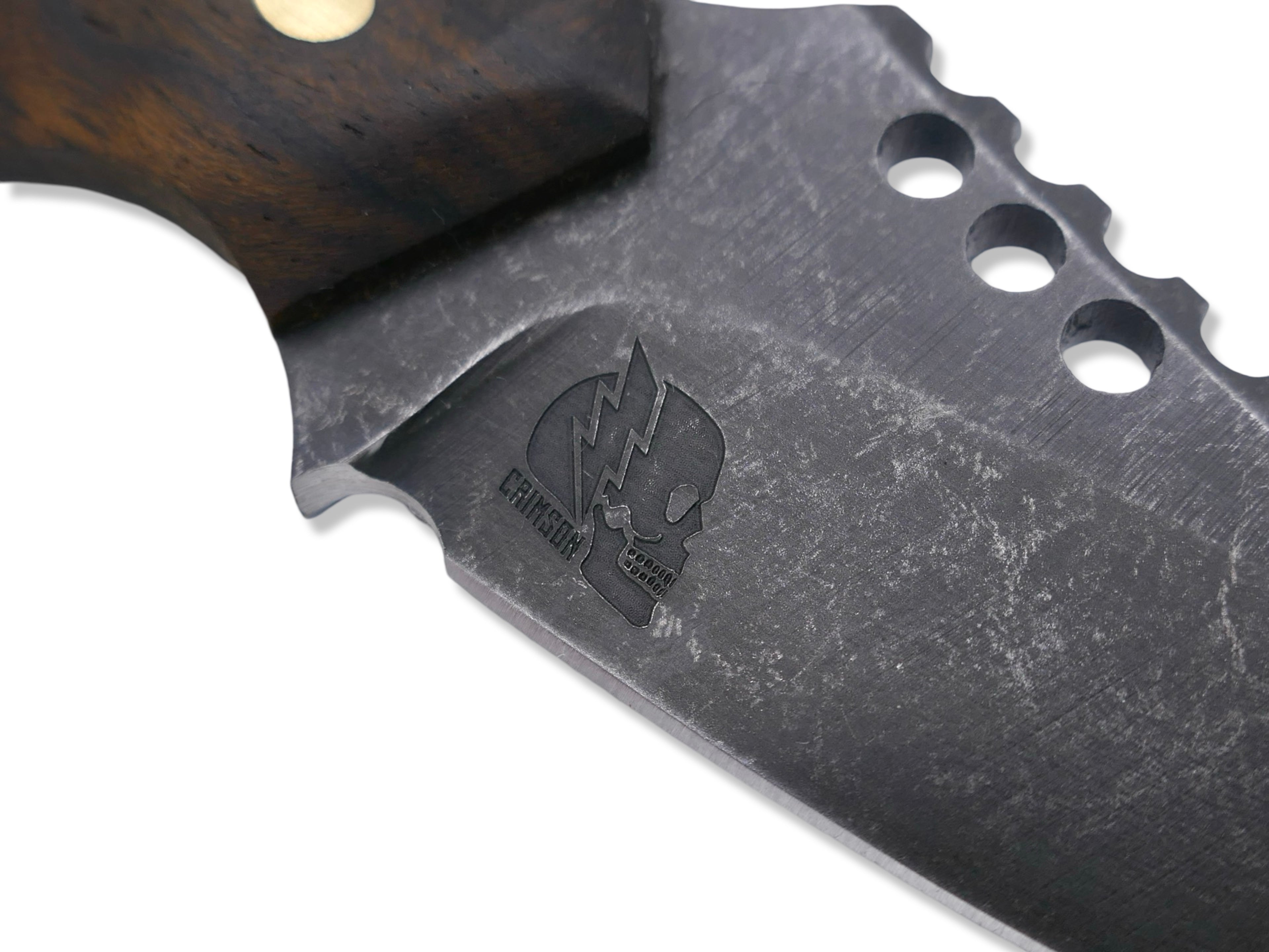 IRON WOLF - Dark Stonewash / Ziricote Handle / Brass Pins