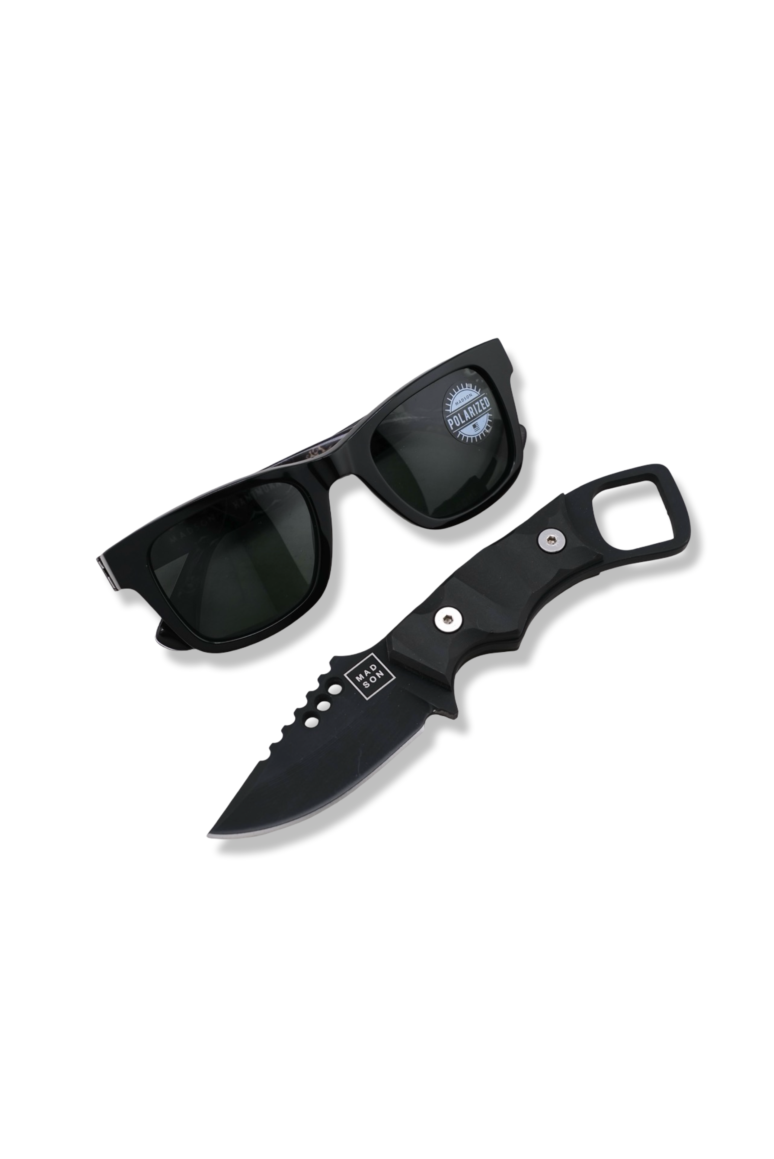 Crimson X MADSON RPM Iron Wolf - Black Cerakote / Black Richlite Handle / Kamimura MADSON Sunglasses Included / Leather Sheath Included / LIMITED TO 5 PIECES