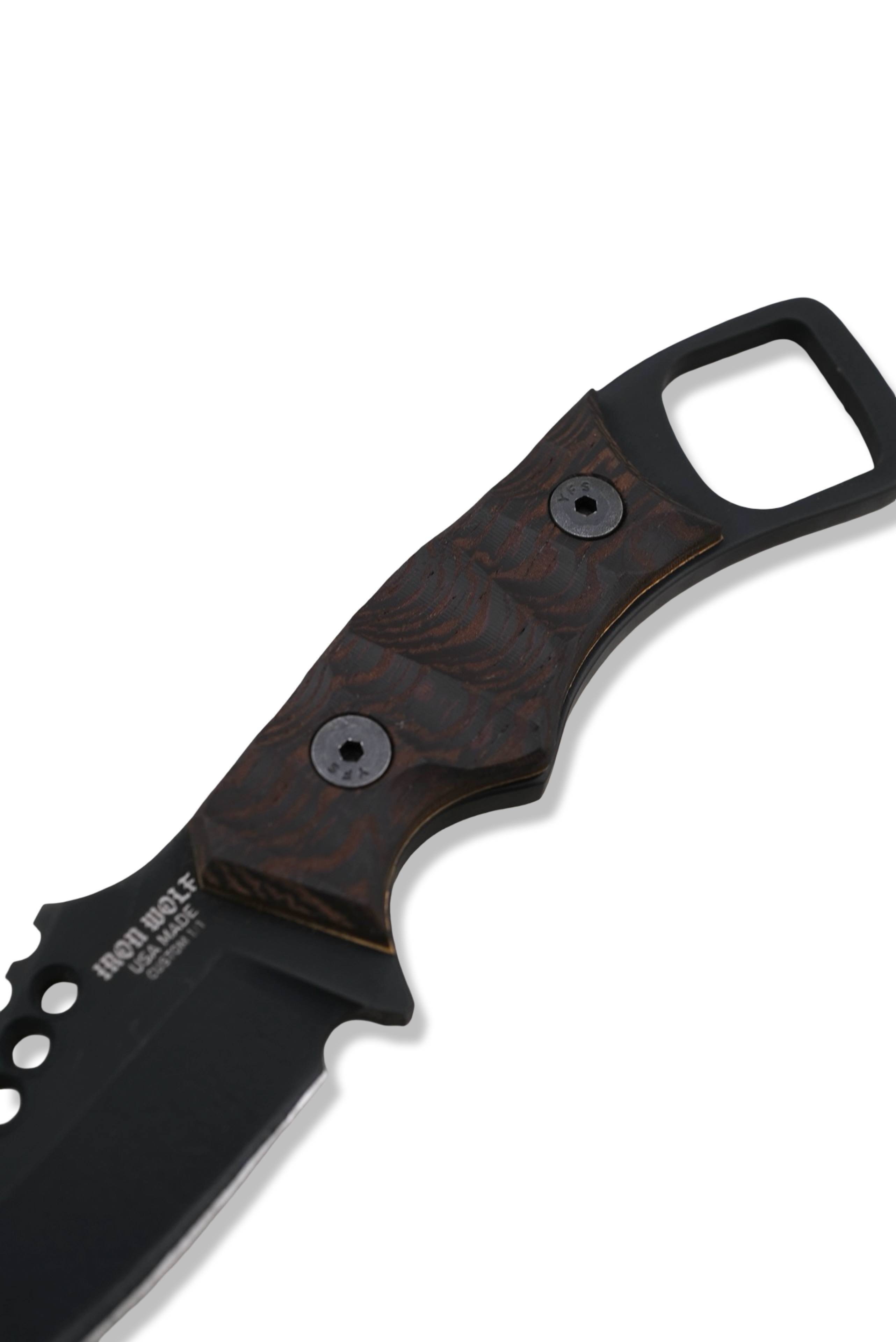 RPM Iron Wolf Custom 1/1 - Black Cerakote / Wenge w/ Brass Liner / Leather Sheath Included