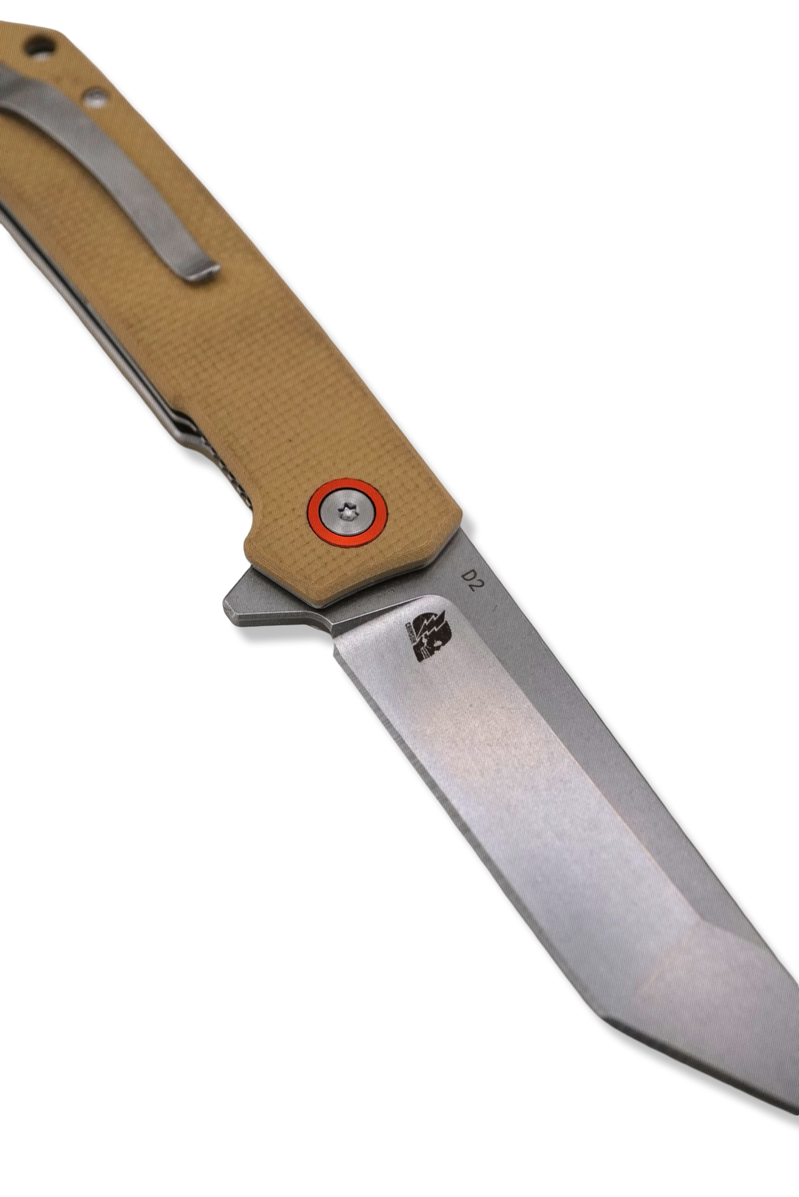 P1 Tanto - Tan Textured G-10 Handle / Stonewash Blade