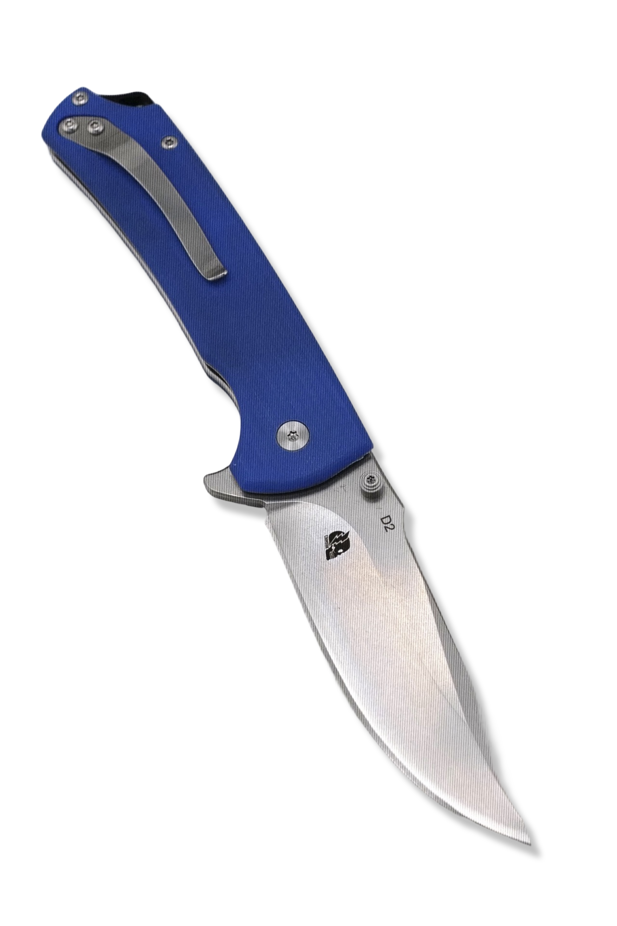 M5 Flipper Folder - Blue G-10 handle / Stonewash Finish