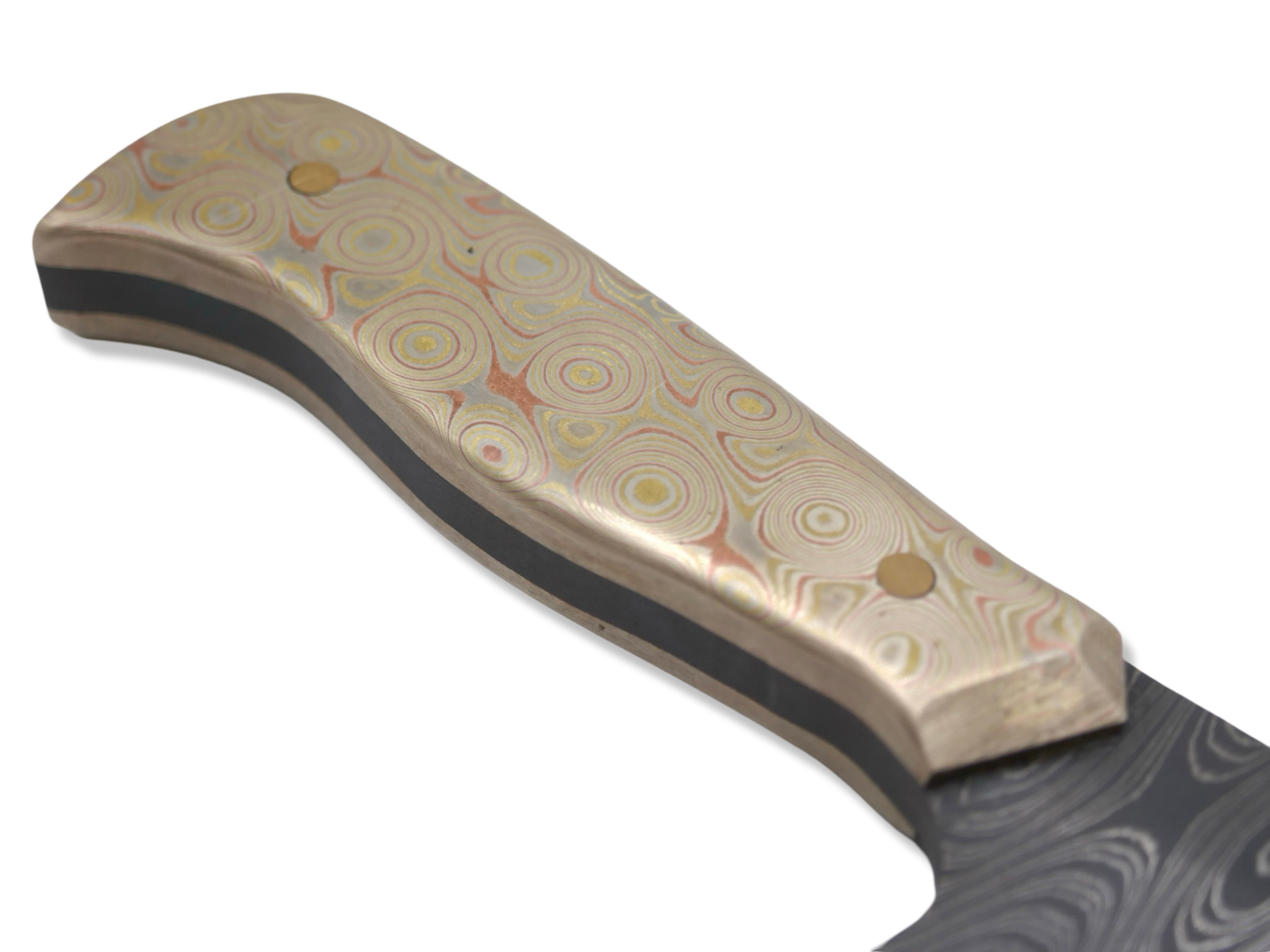 Mini Hammerhead - Vegas Forge Stainless Ladder Damascus / Mokume Handle