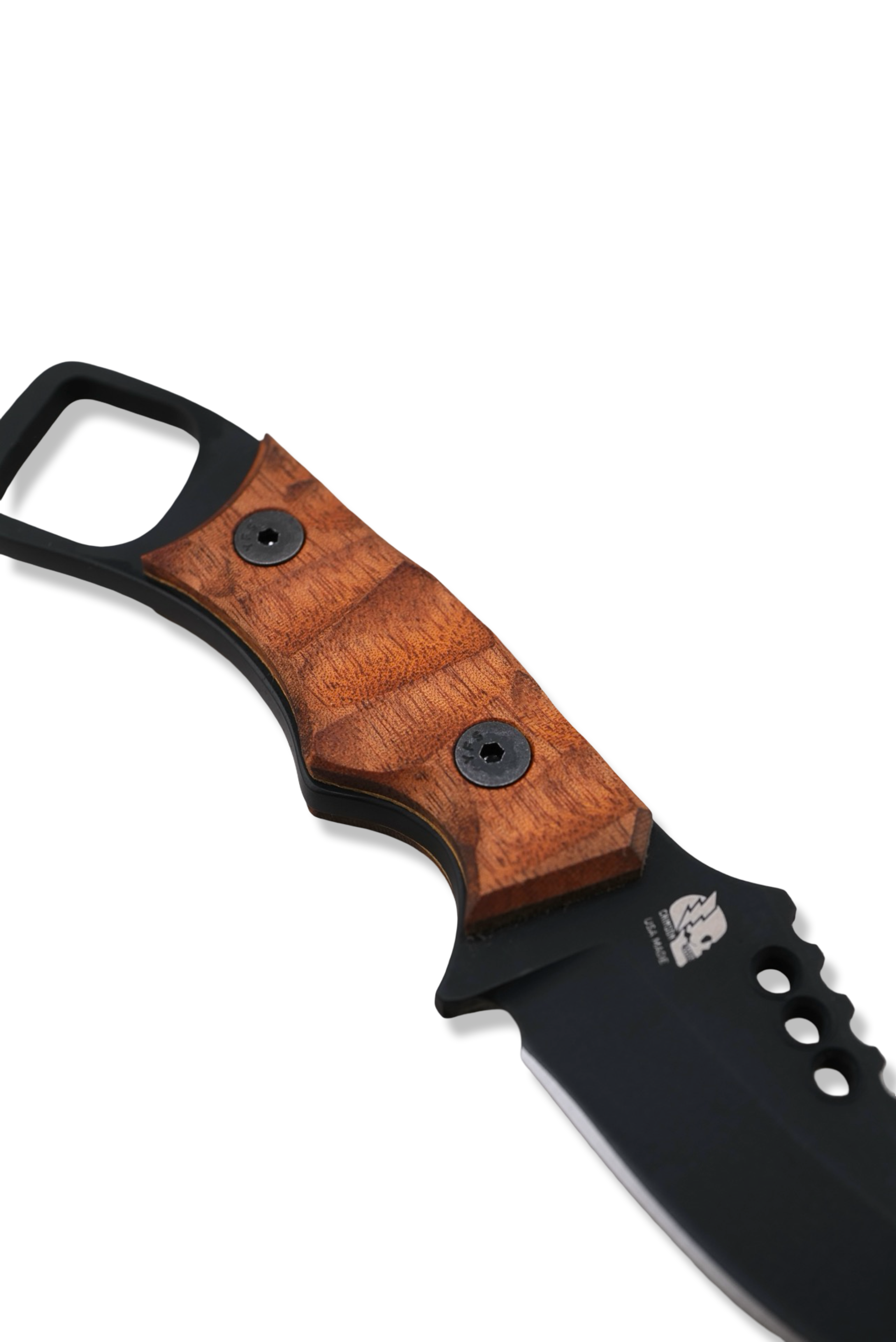 RPM Iron Wolf Custom 1/1 - Black Cerakote / Leopard Wood w/ Brass Liner / Leather Sheath Included