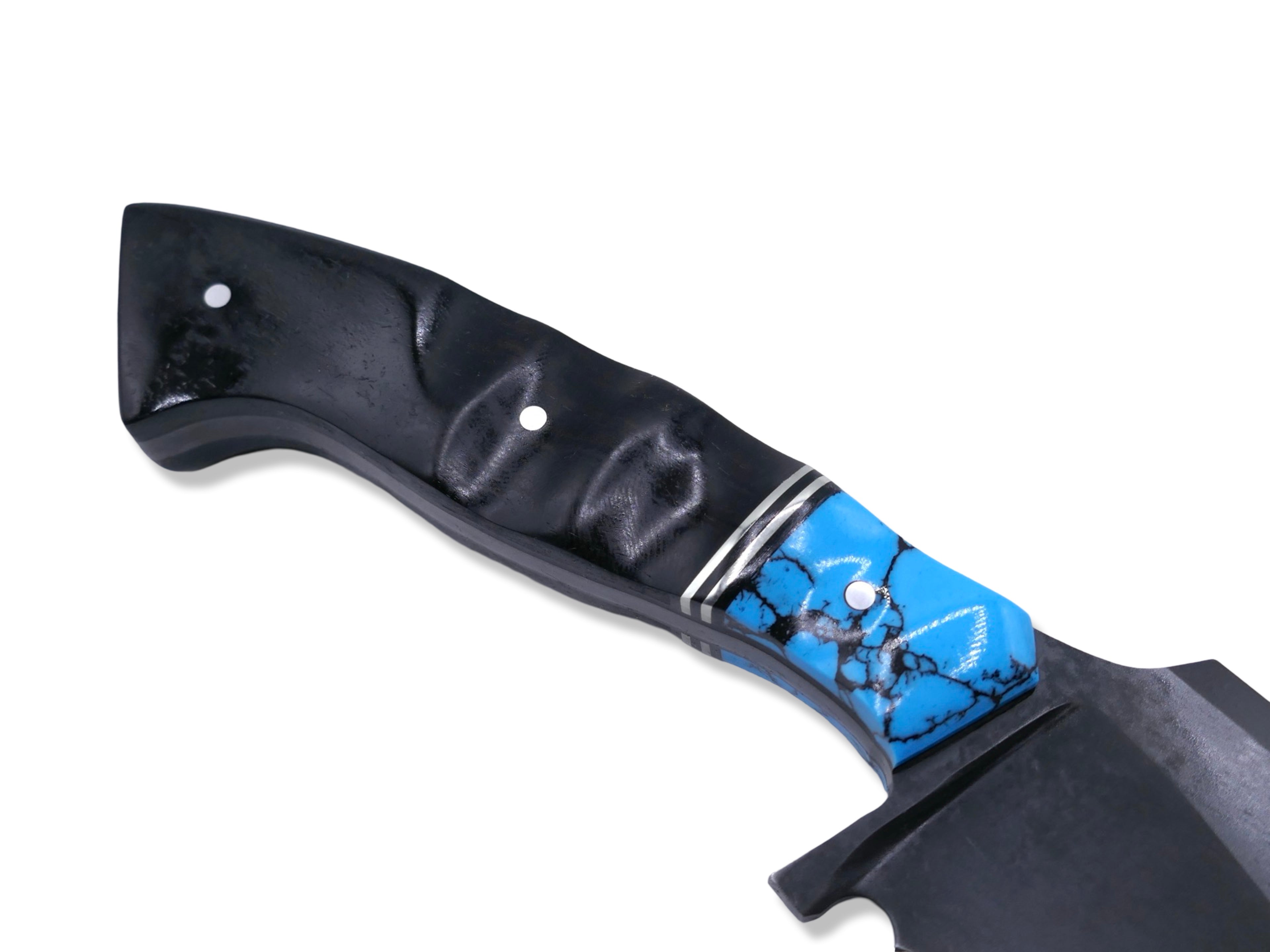 Destroyer Custom 1 of 1 Compound Reaper - Tungsten Finish / Tru Stone Front / Double Nickel Splits / Ebony Handle