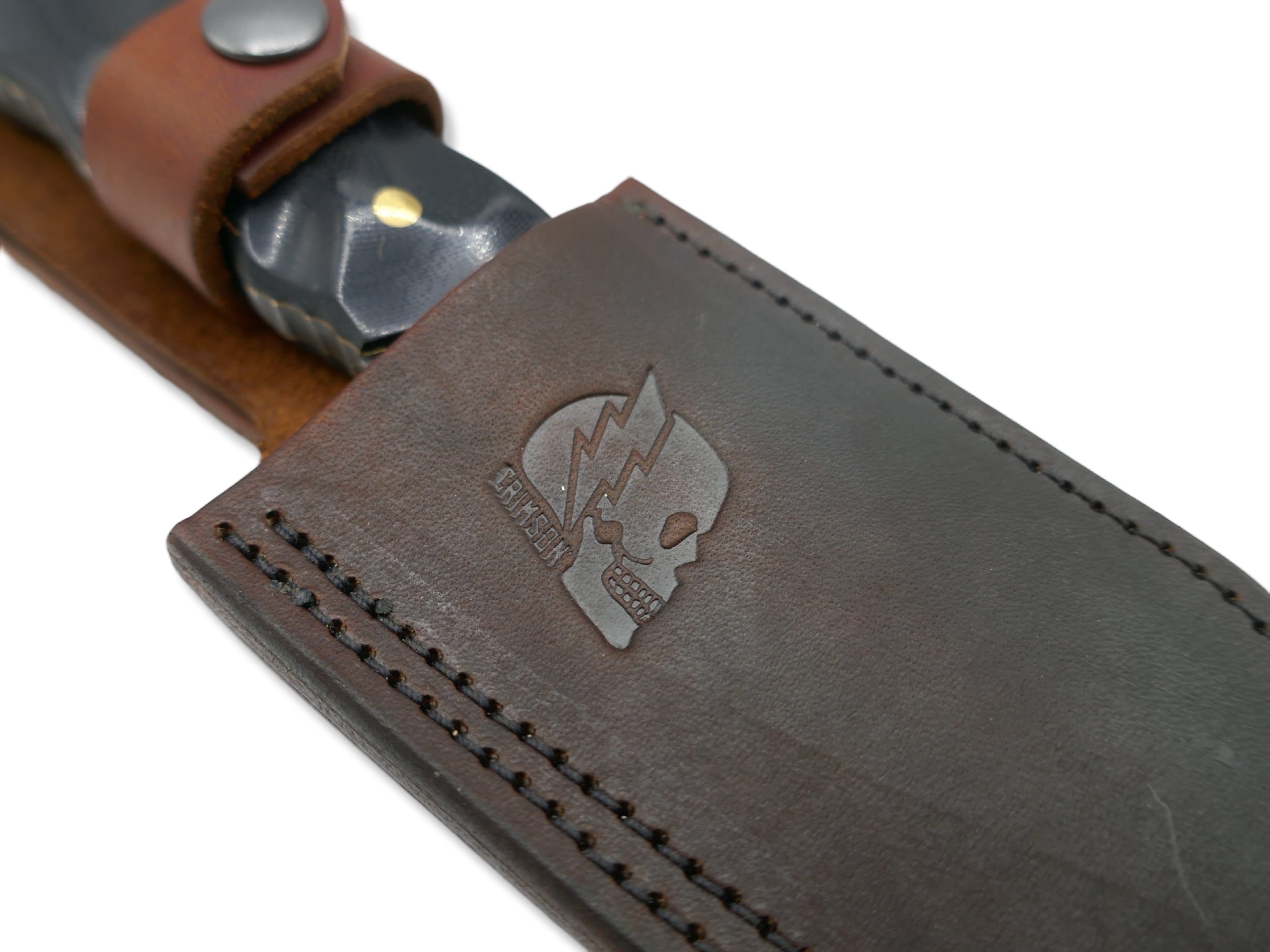 Slayer - Dark Stonewash / Black G-10 / Brass Liners / Full Spine Textured