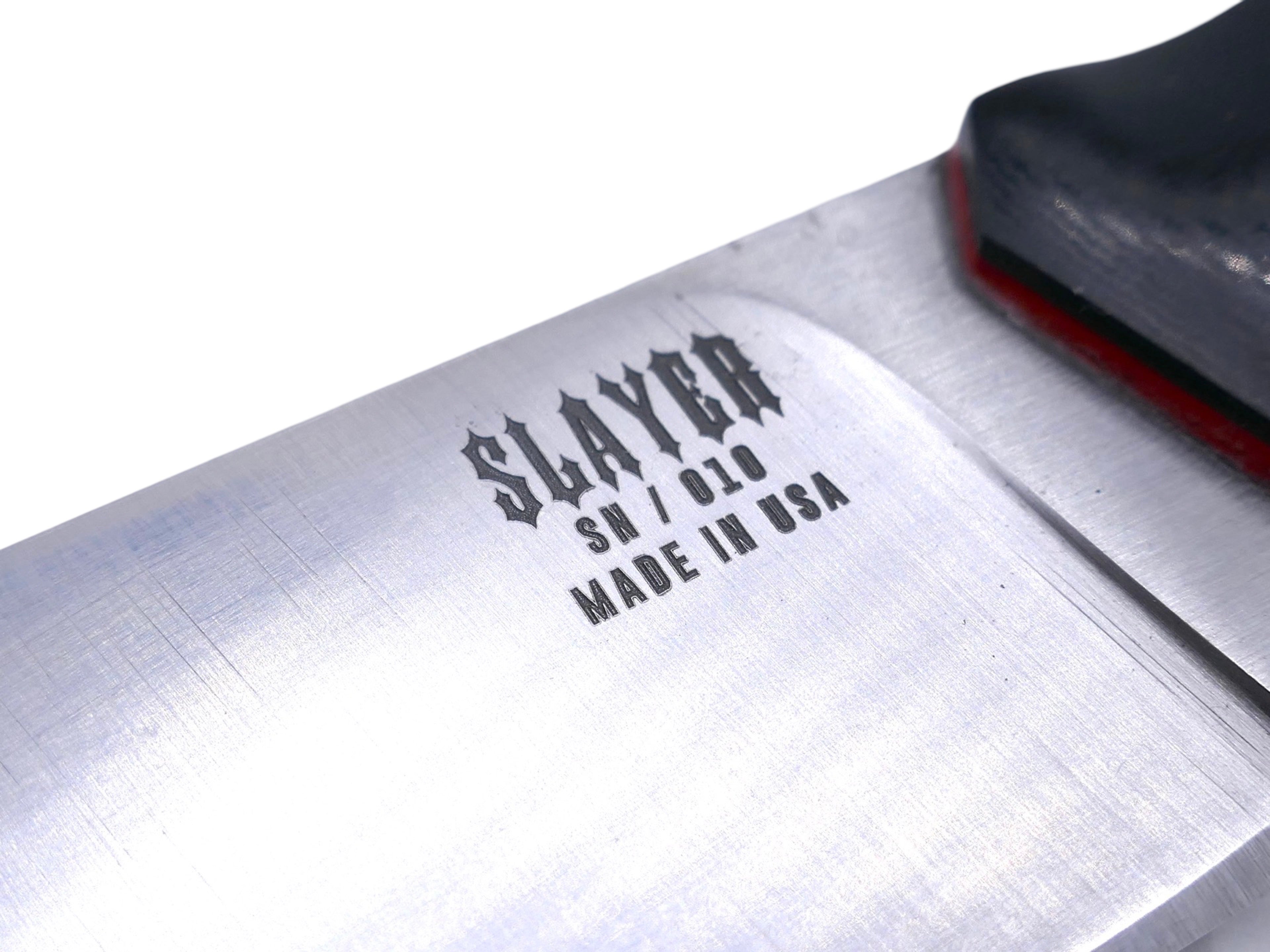Slayer Mini - Satin / Black G-10 / Red G-10 Liner