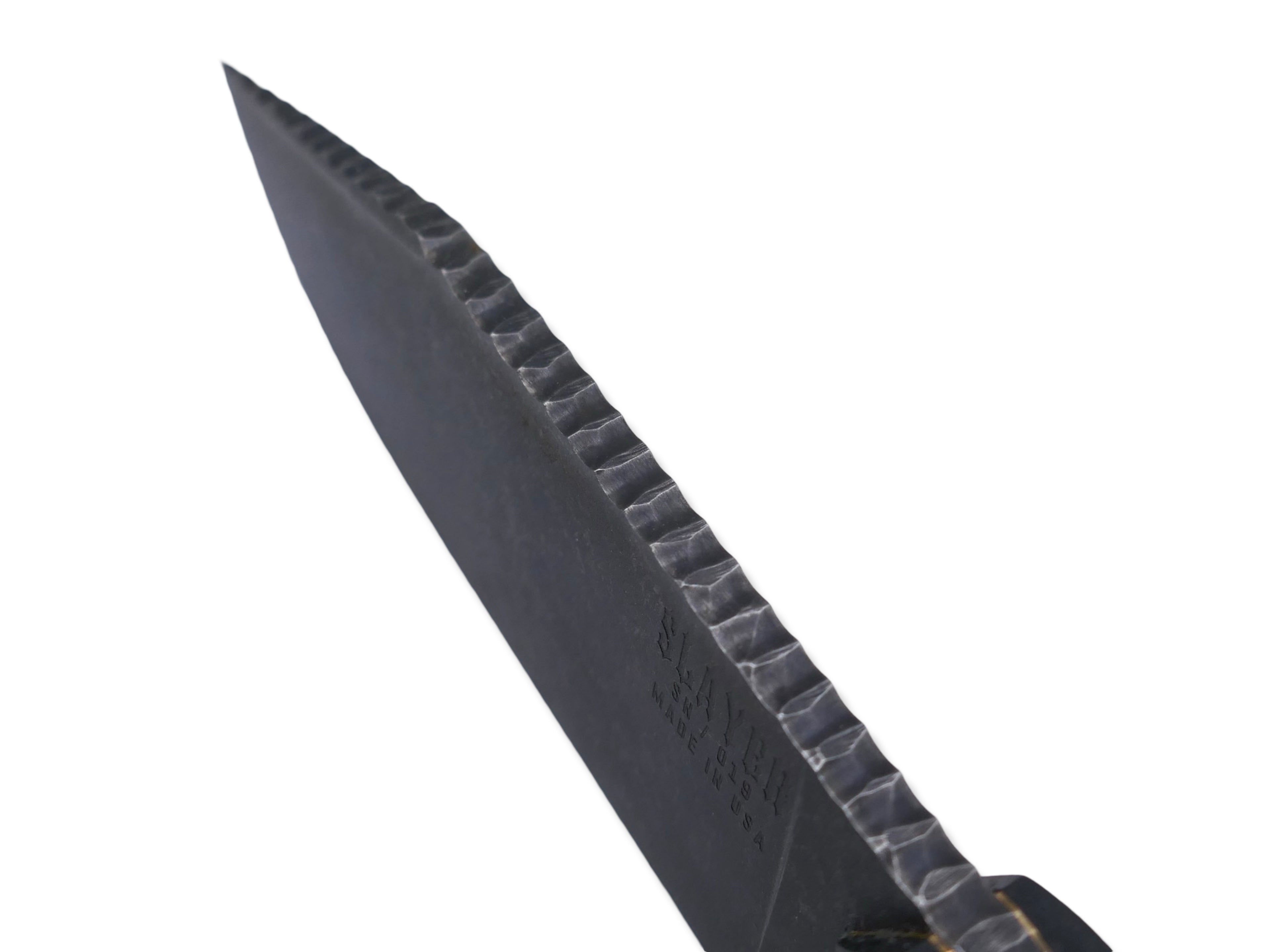 Slayer - Dark Stonewash / Black G-10 / Brass Liners / Full Spine Textured